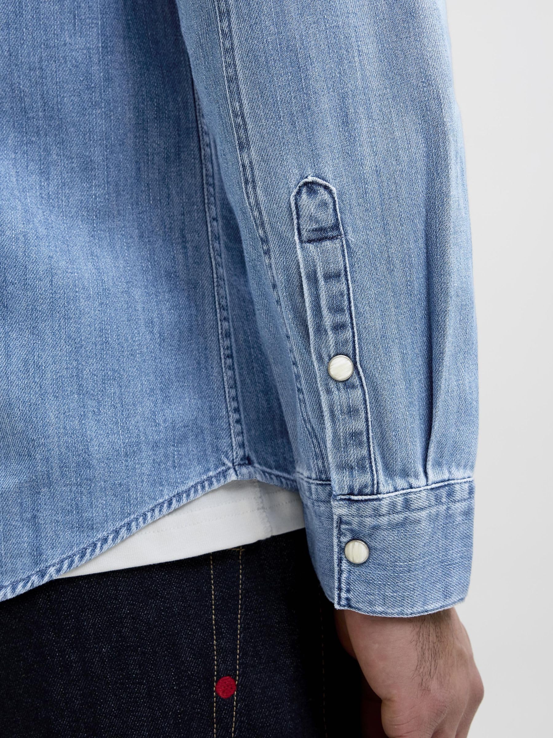 R.D.D. ROYAL DENIM DIVISION Męska koszulka dżinsowa Rddlesner L/S Noos Rddlesner Denim Shirt L/S Noos (1 opakowanie)