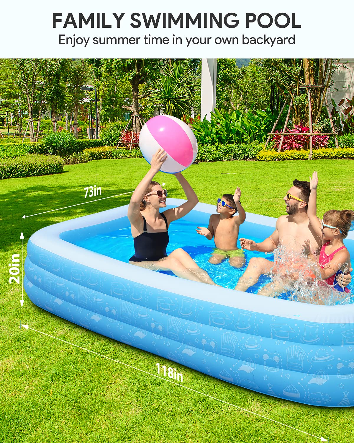 large size inflatable pool