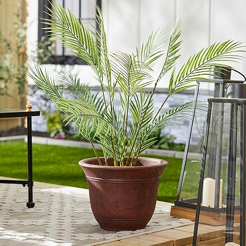 Miniatura 45 de The HC Companies Sierra - Maceta redonda de riego automático, maceta de plástico ligera para hierbas y más, macetas duraderas para plantas de Bronce