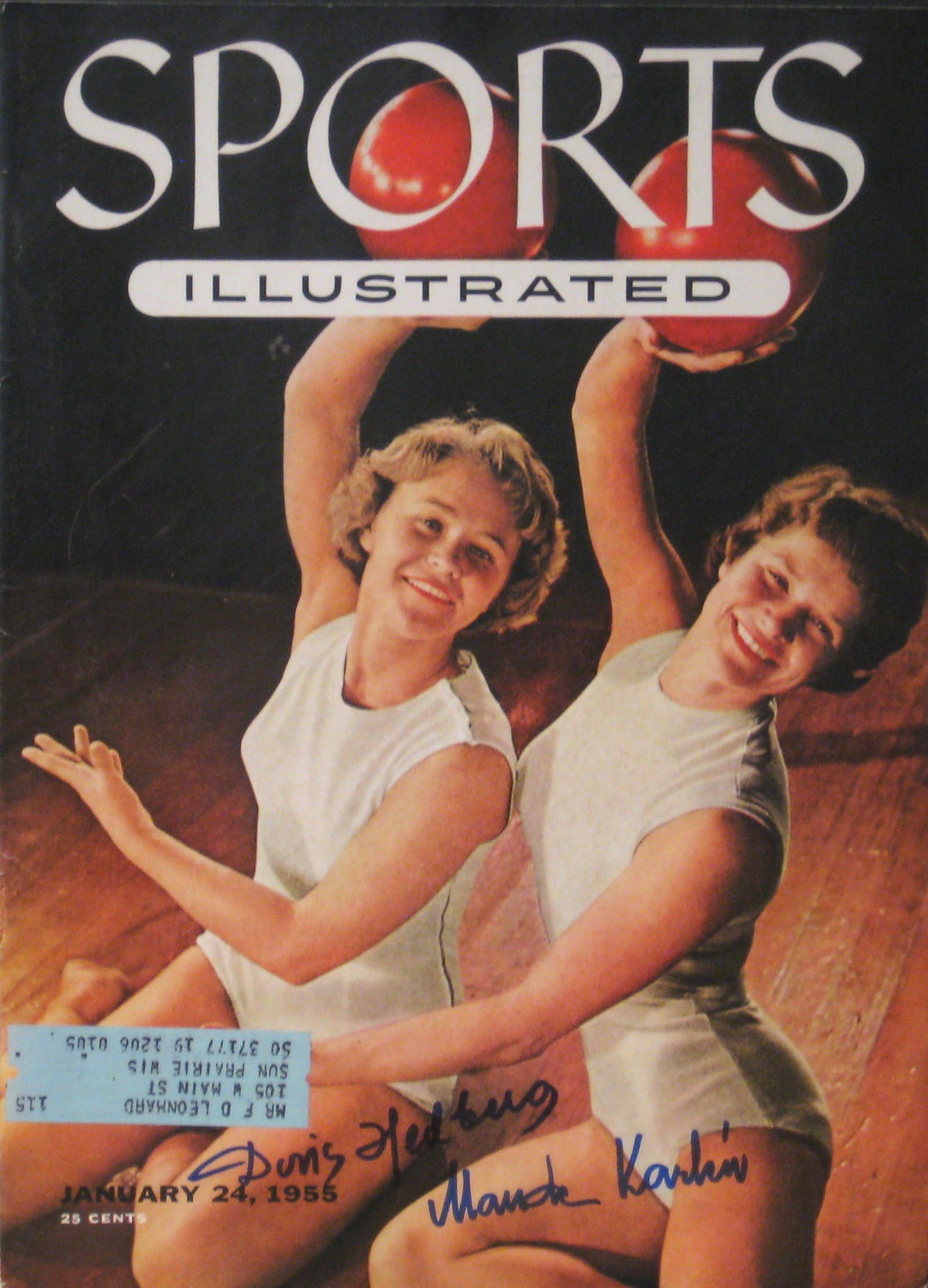 Hedberg, Doris & Karlen, Maude 1/24/55 autographed magazine