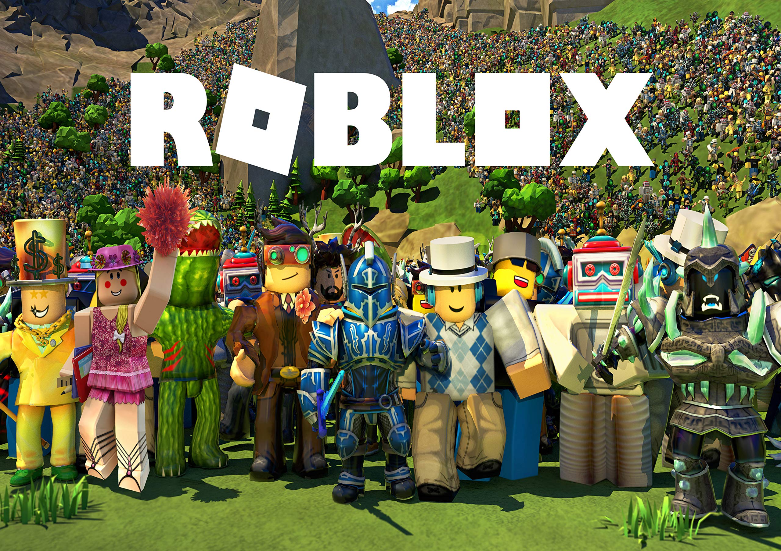 Roblox V1 Gaming Poster Framed or Unframed Glossy Poster (A1-594 × 841 mm Unframed)