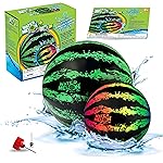 Watermelon Ball Pool Toys for Adults and Family - 2 Pack of 6 1/2 & 9 Kids, Teens, Everyone Swimming Games, Water Football, Tag, Diving Beach Play Fun Accessories