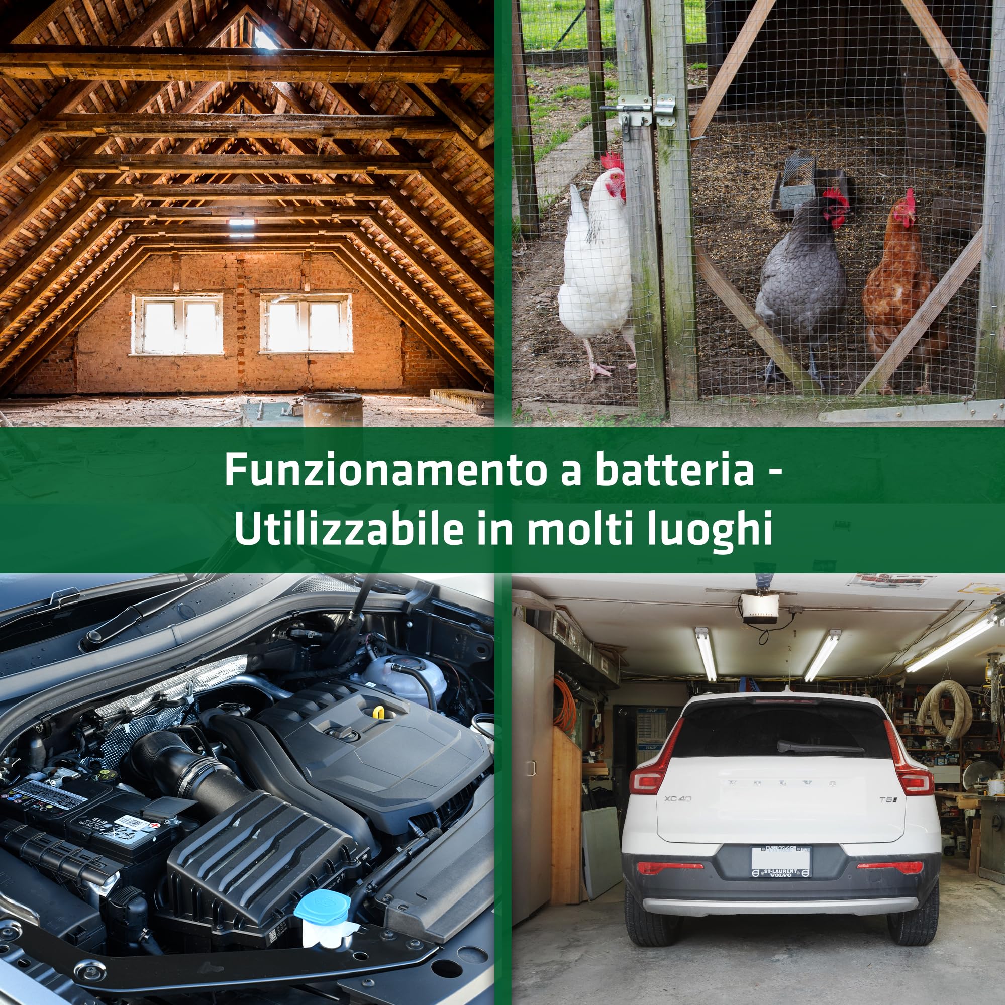 GARDIGO® Repellente Martore Auto a Batteria | Dissuasore Topi con Ultrasuoni | Sostituzione Batterie senza Rimozione | Anti Roditori Mobile per Vano Motore, Soffitta, Casa | Protezione Antiroditori