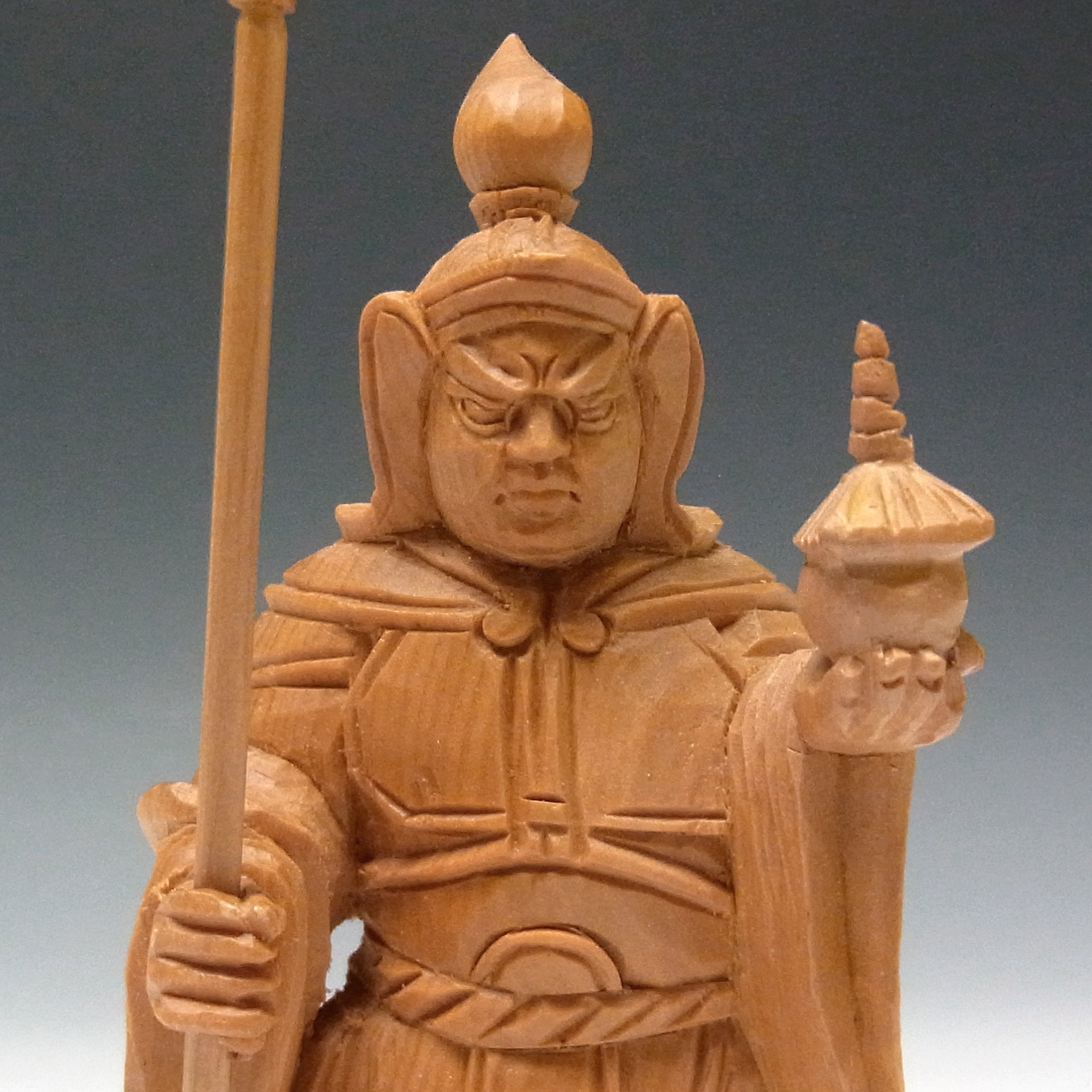 毘沙門天 木曽桧 木彫り 仏像 日本仏師作品 Amazon | 木曽桧 毘沙門天像 木彫り 仏像[国内仏師作品] | Ryusho