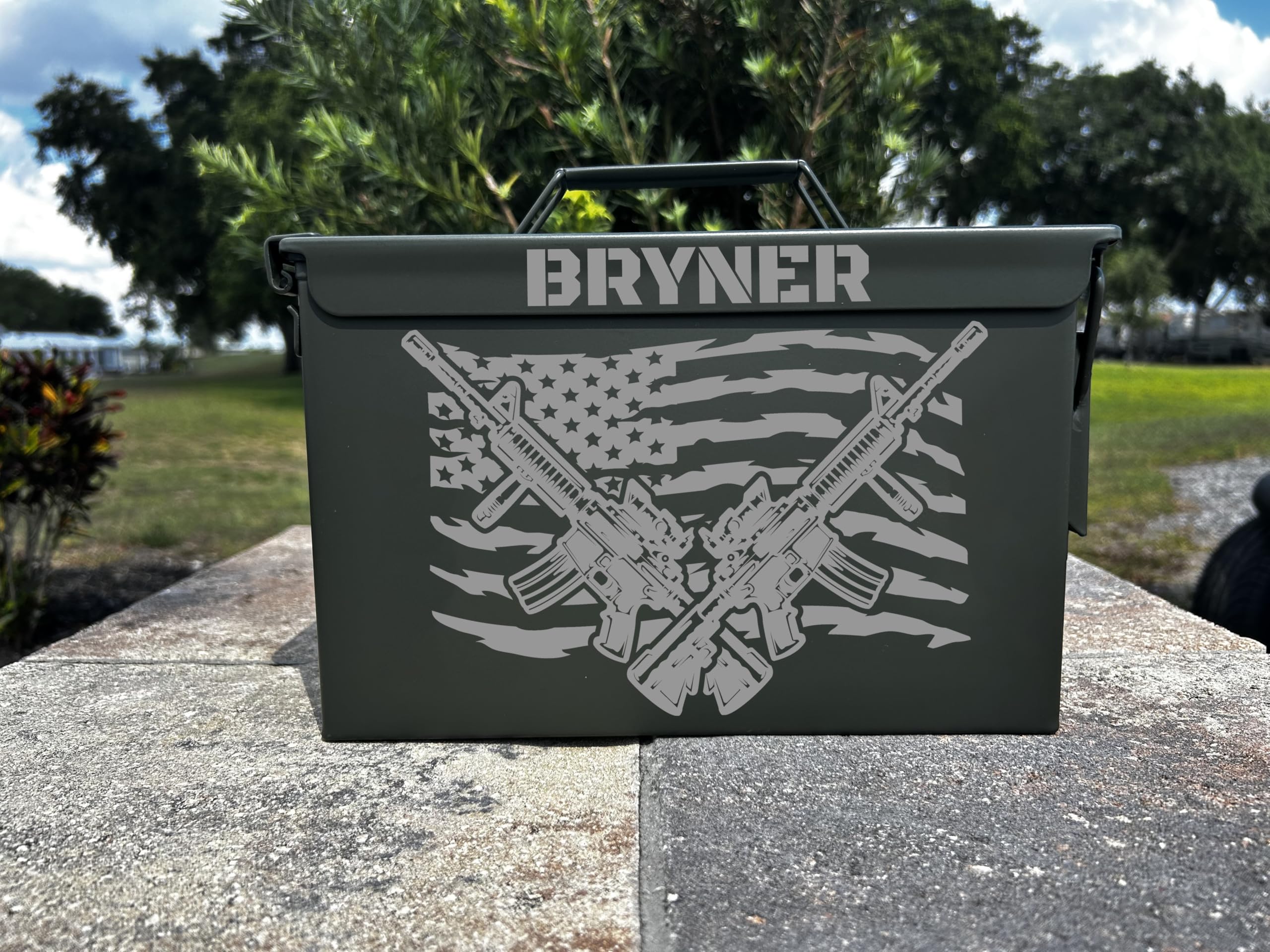 Personalized Laser Engraved 50 Cal Ammo Can, Steel Box, Gift for Men