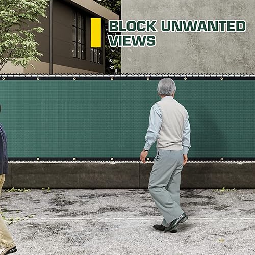 Miniatura 5 de SEKKVY Valla de privacidad resistente de 3 x 16.4 pies, cubierta de red de malla de bloqueo del 90% para jardín, pared, valla de eslabones de cadena