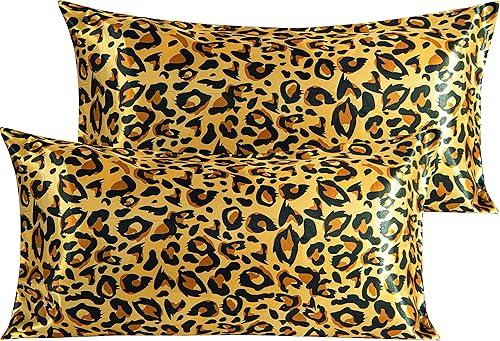 Vista 18 de BEDSUM Paquete de 2 fundas de almohada de satén de seda King para cabello y piel, suaves y lujosas, fundas de almohada con cierre de sobre, 20 x 36