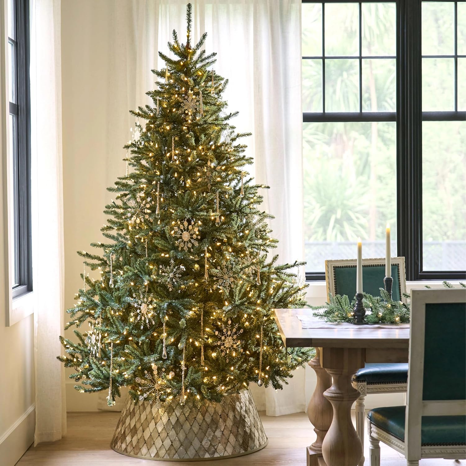  6.5ft Unlit Classic Blue Spruce - Artificial Christmas Tree with 2,144+ Tips, Premium Stand & Easy Assembly for Indoor Holiday Decorating thumbnail