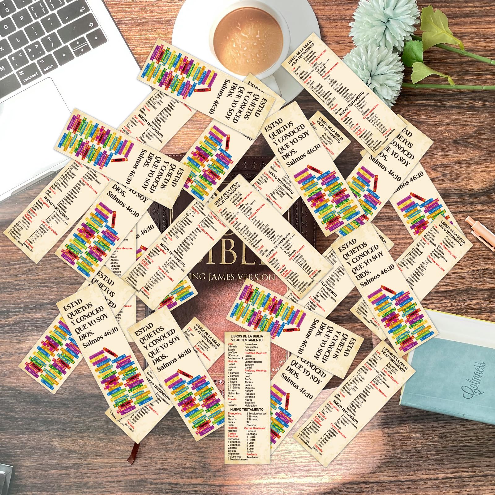 120 marcapáginas en español de la Biblia, versículo religioso de la Biblia, marcapáginas cristianas, tracto evangélico, tarjetas de oración, a granel, marcadores de lectura de las Escrituras para