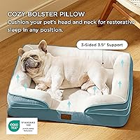 Vista 300 de Bedsure - Cama ortopédica extragrande para perros, sofá cama lavable para perros extragrandes, espuma de soporte con funda extraíble y lavable, negro
