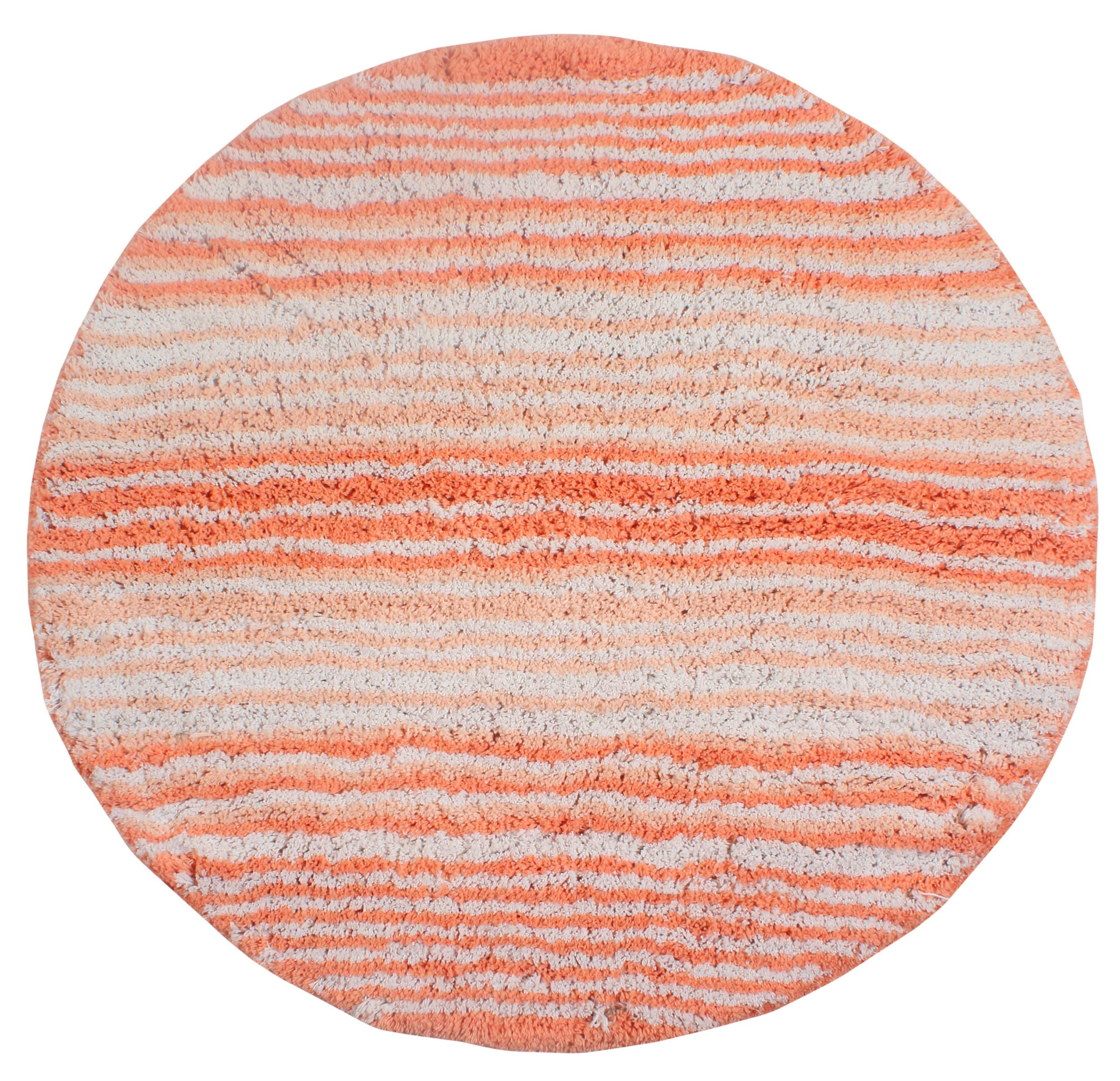 Home Weavers Kolekcja Gradiation chłonny 100% bawełniany miękki dywanik łazienkowy można prać w pralce na sucho, 76 cm okrągły, koralowy