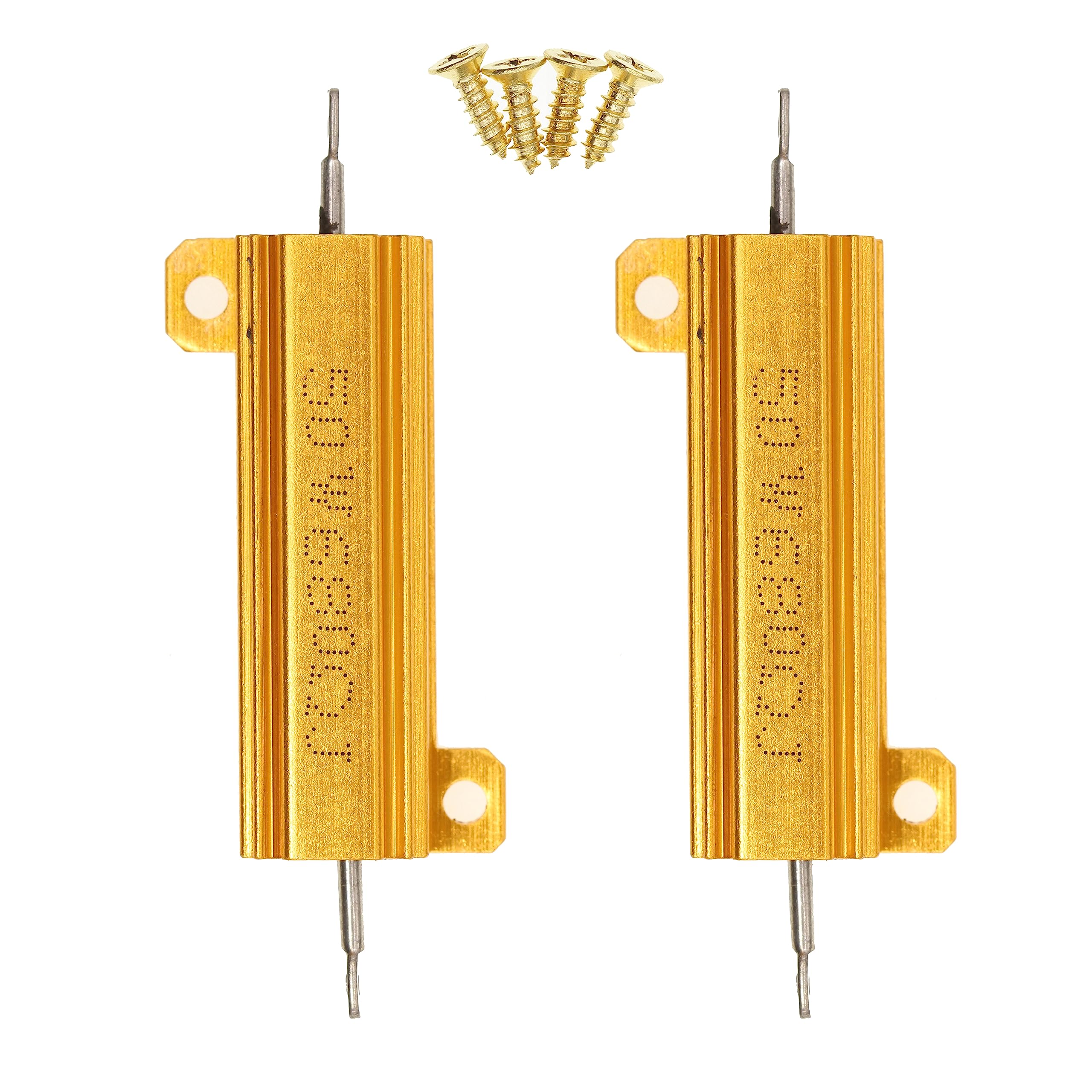 2 Pieces 50W 680 Ohm High Power Aluminum Housed WireWound Resistor with Screws