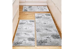 HOMBYS Washable Non Slip Modern Rug Runner for the Kitchen