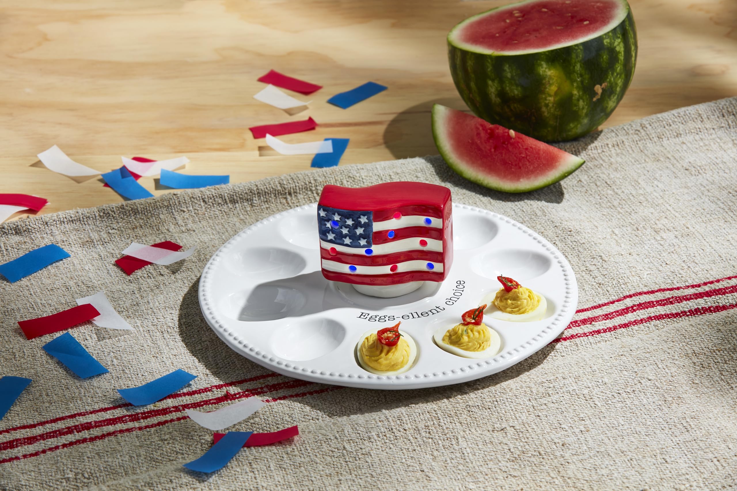 Amazon.com: Mud Pie Americana Flag Light Up Sitter; 2 1/2