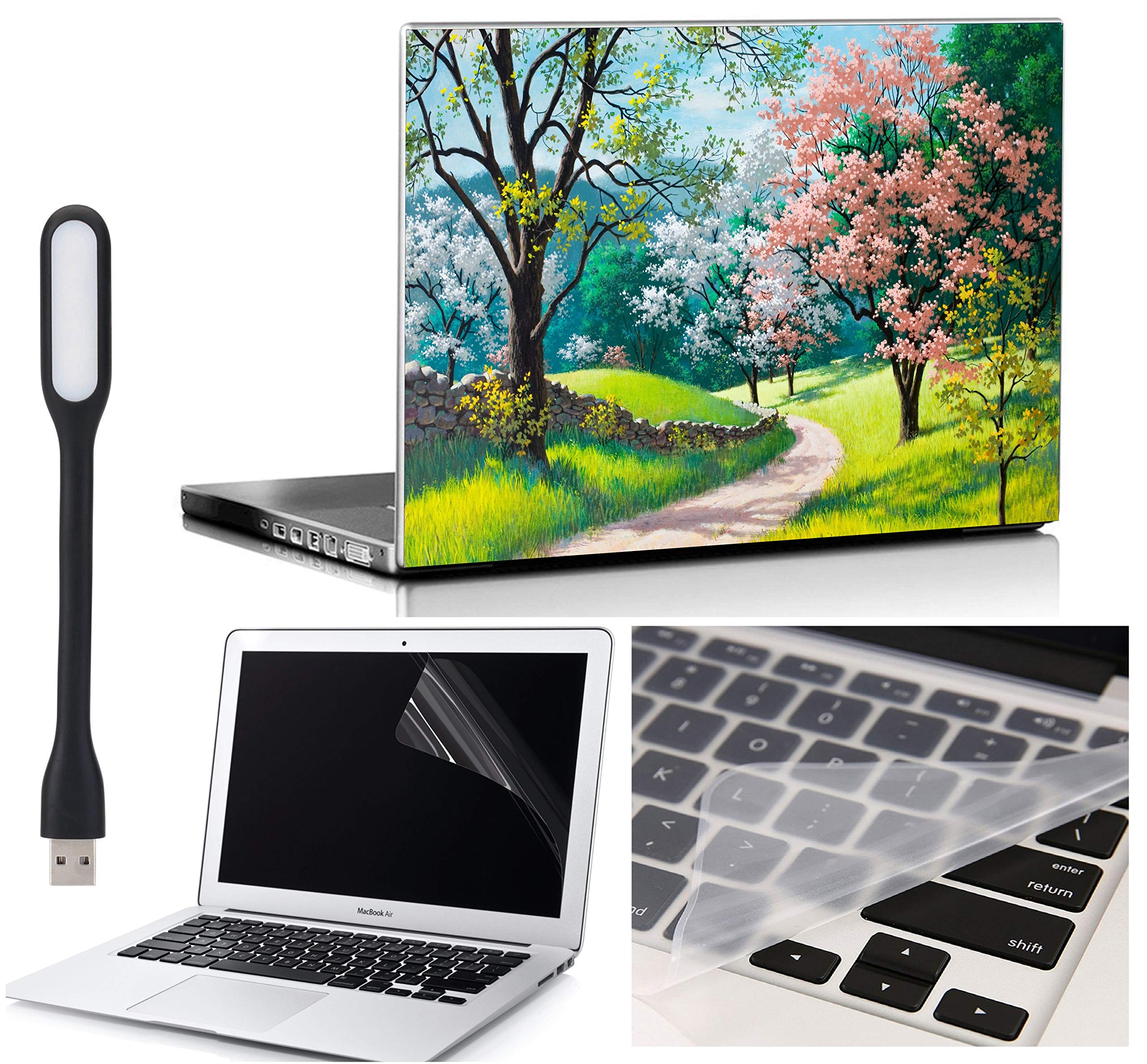 Ramiya 4 in 1 Accessories Combo Kit for 15.6-inch Laptops Decal | Screen Guard | Silicone Keyboard Protector | and USB LED Light All Models (Upto) Size : 15.6"x 10.1" (B0856182YJ) Amazon Price History, Amazon Price Tracker