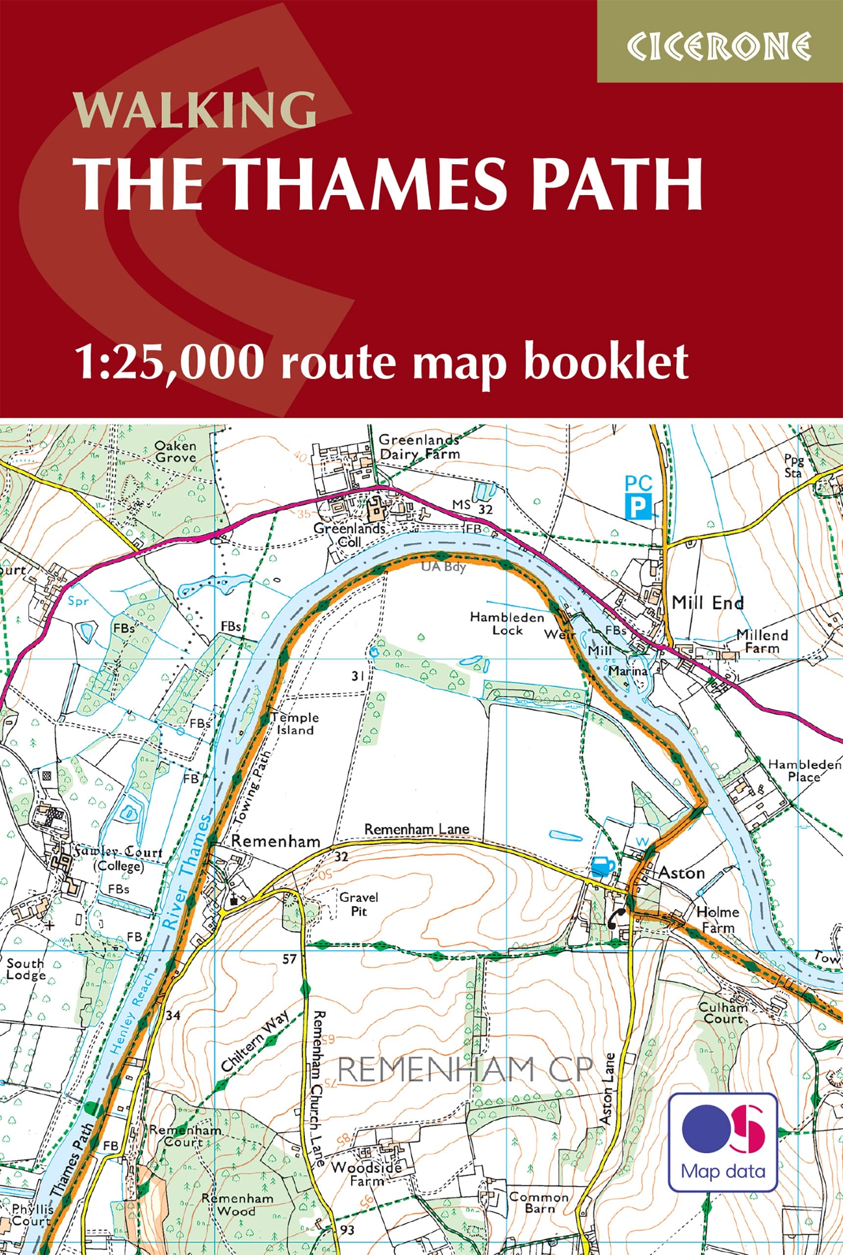 The Thames Path Map Booklet by Leigh Hatts (Paperback Book)
