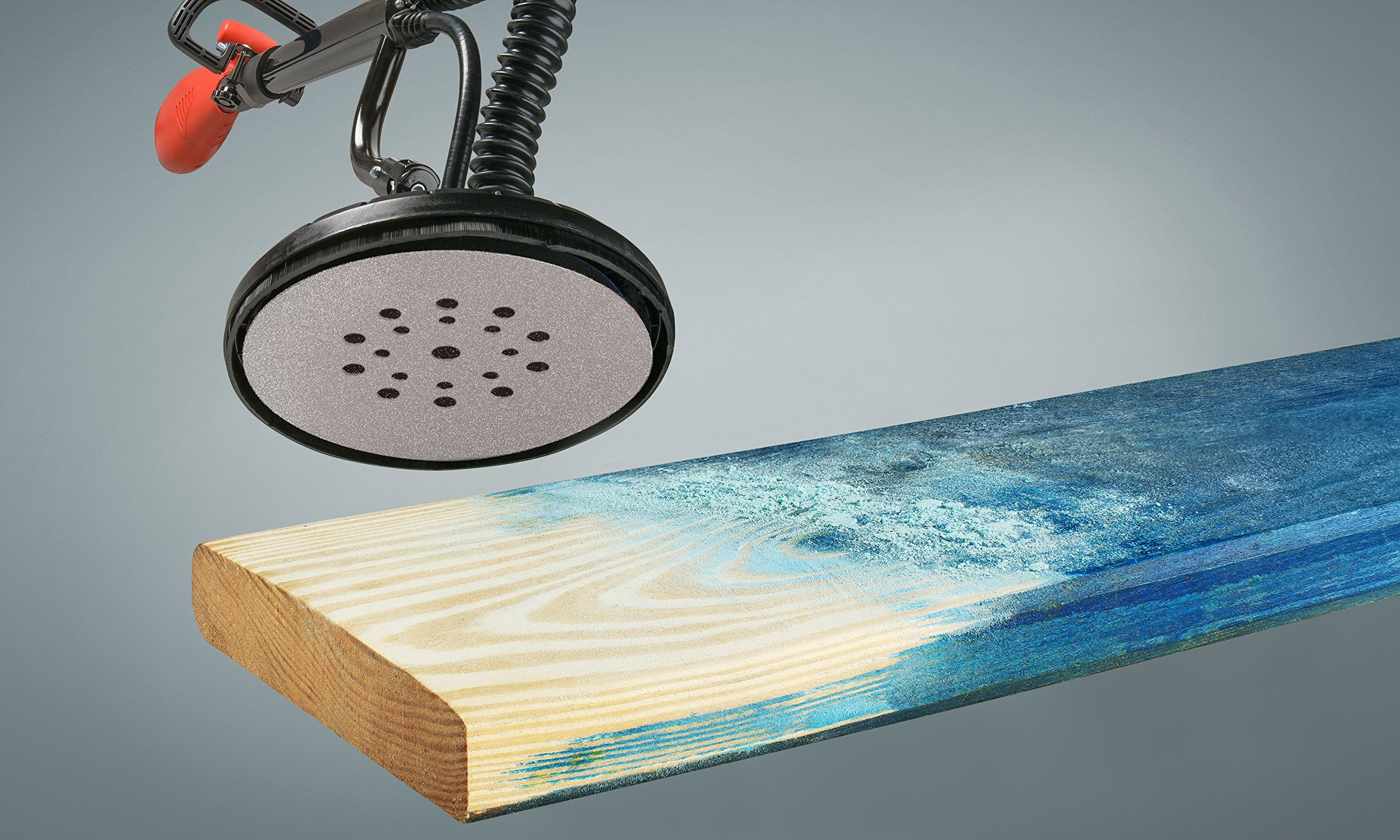 kwb Quick-Stick tarcza szlifierska K 120 – do szlifierek z długimi szyjkami i szlifierek do płyt gipsowo-kartonowych – włókno szklane, perforowane na rzep – Ø 225 mm (5 szt.)