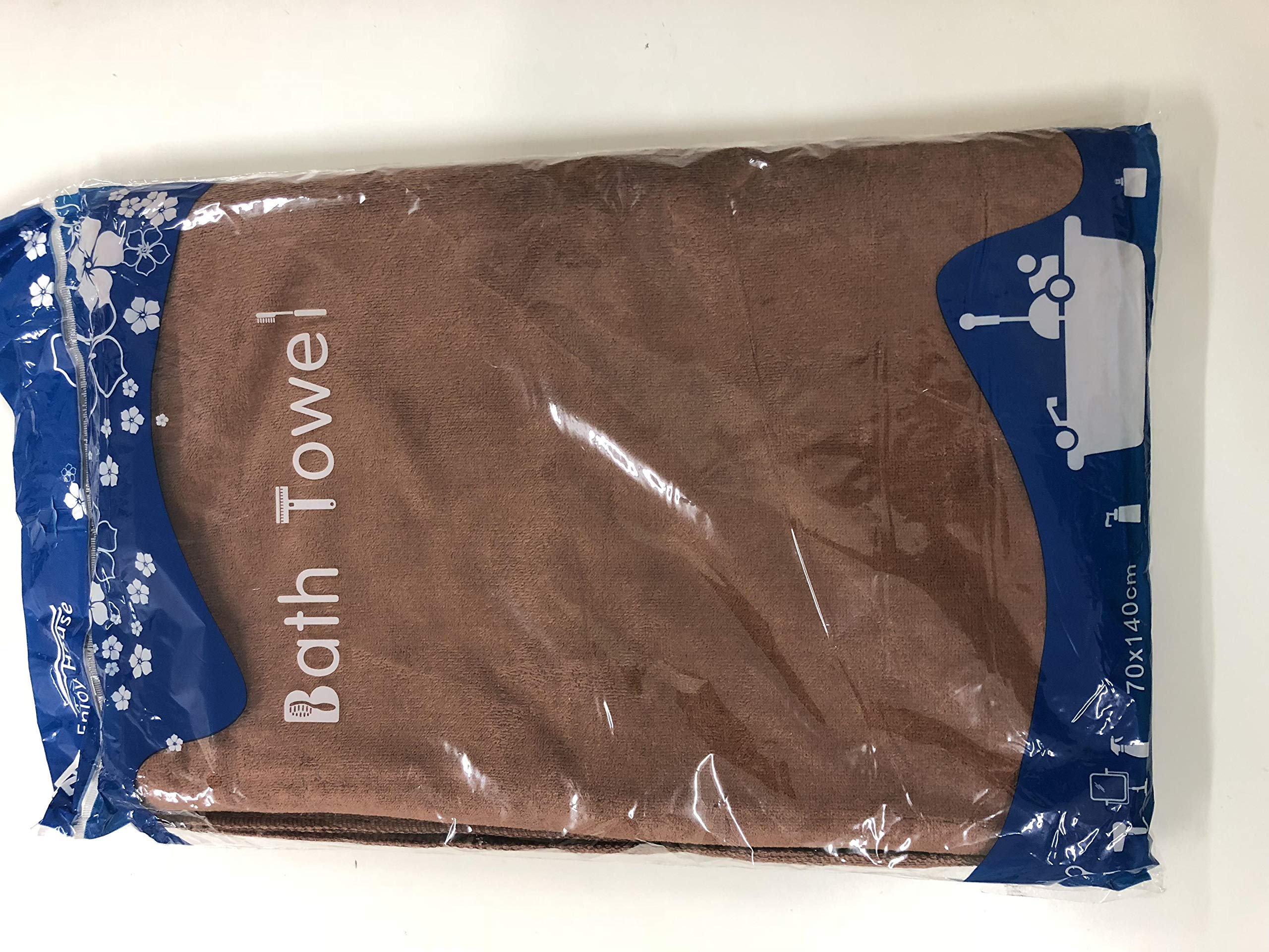 Microfiber Solid Pattern,Brown - Bath Sheets