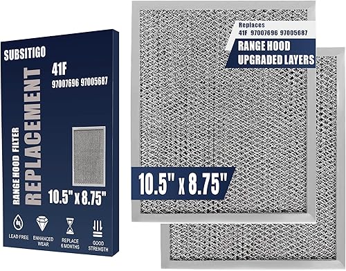 97007696 Filtro de campana extractora 41F Filtros de campana de ventilación para estufa de cocina, filtro de repuesto de grasa, malla de carbón,