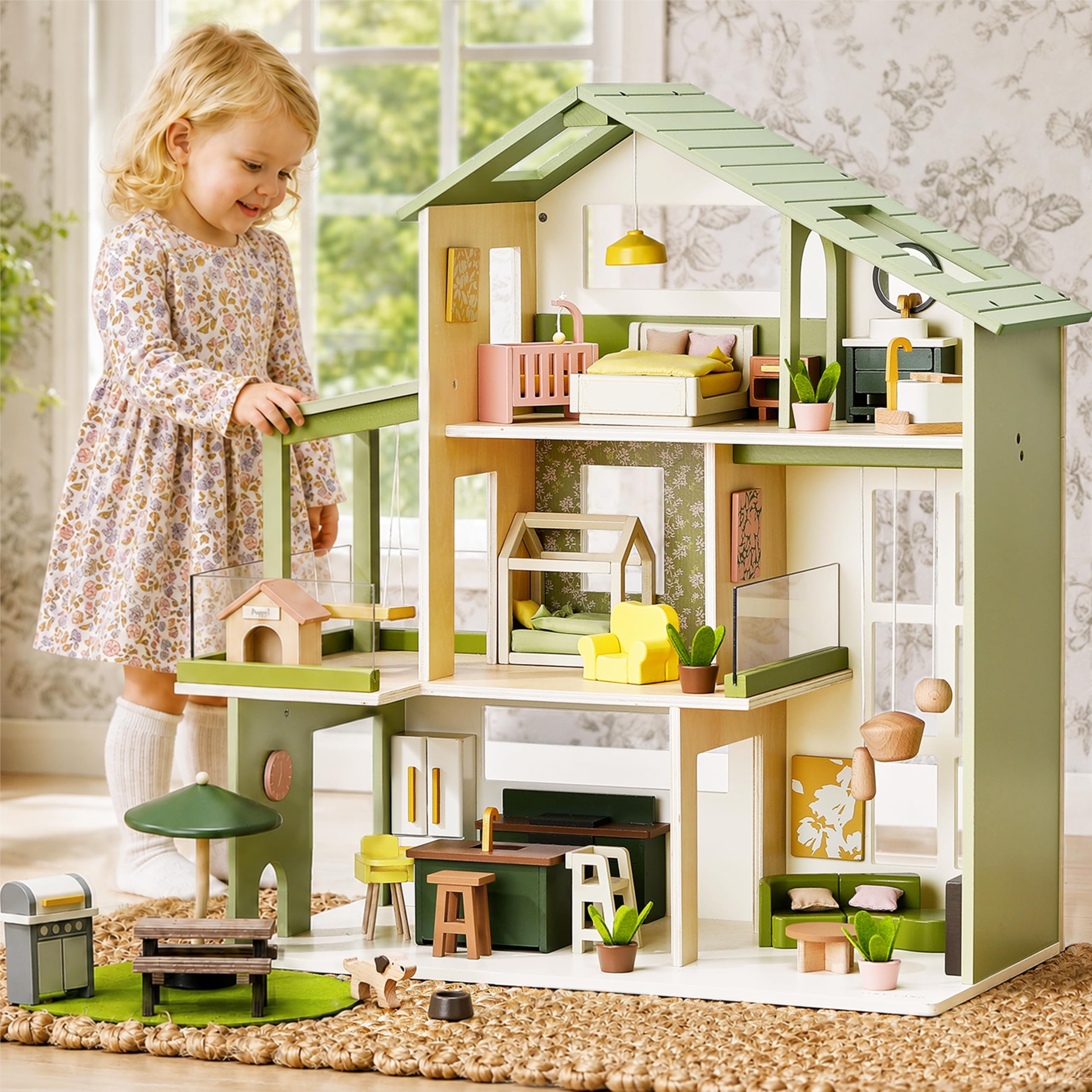 Tiny Land Wooden Doll House