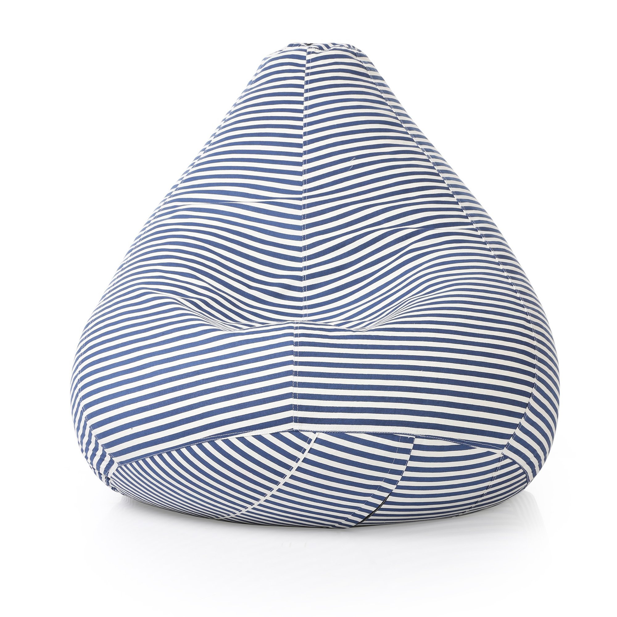 Style Homez Classic Cotton Canvas Stripes Printed Bean Bag XXXL Size Cover Only 4