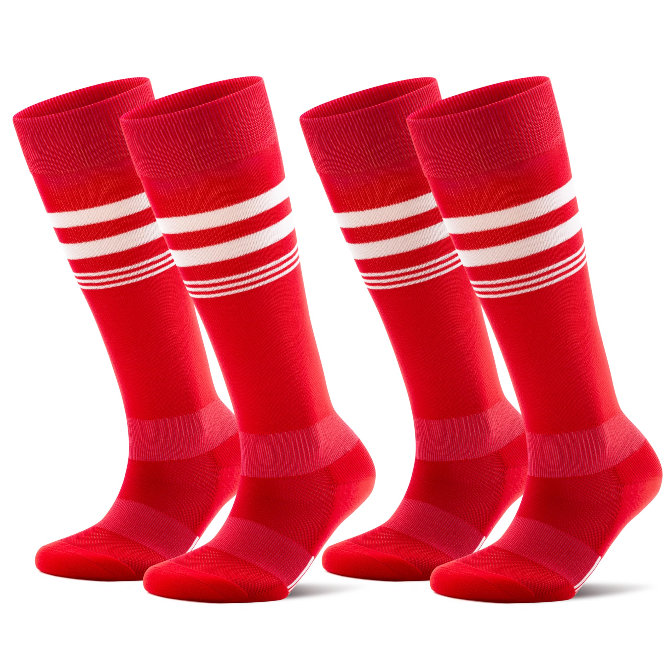 CS CELERSPORT Striped Soccer Athletic Knee High Socks for Kids Youth Adult