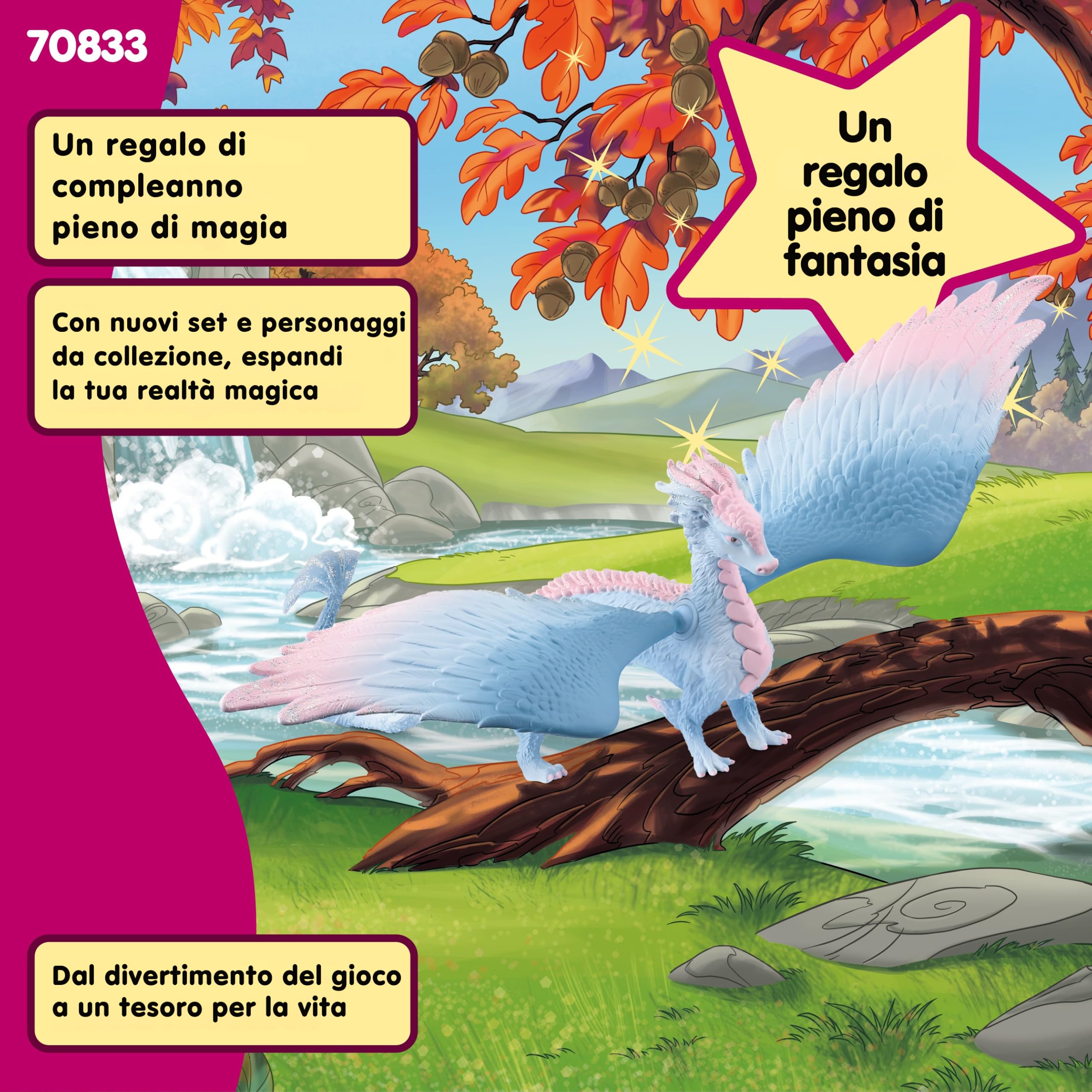 SCHLEICH BAYALA | Drago di cristallo 70833 | figure fantastiche ricche di dettagli | drago con ali mobili | regalo per bambine e bambini | personaggio da gioco da 5 anni | 32 x 25 x 15 cm