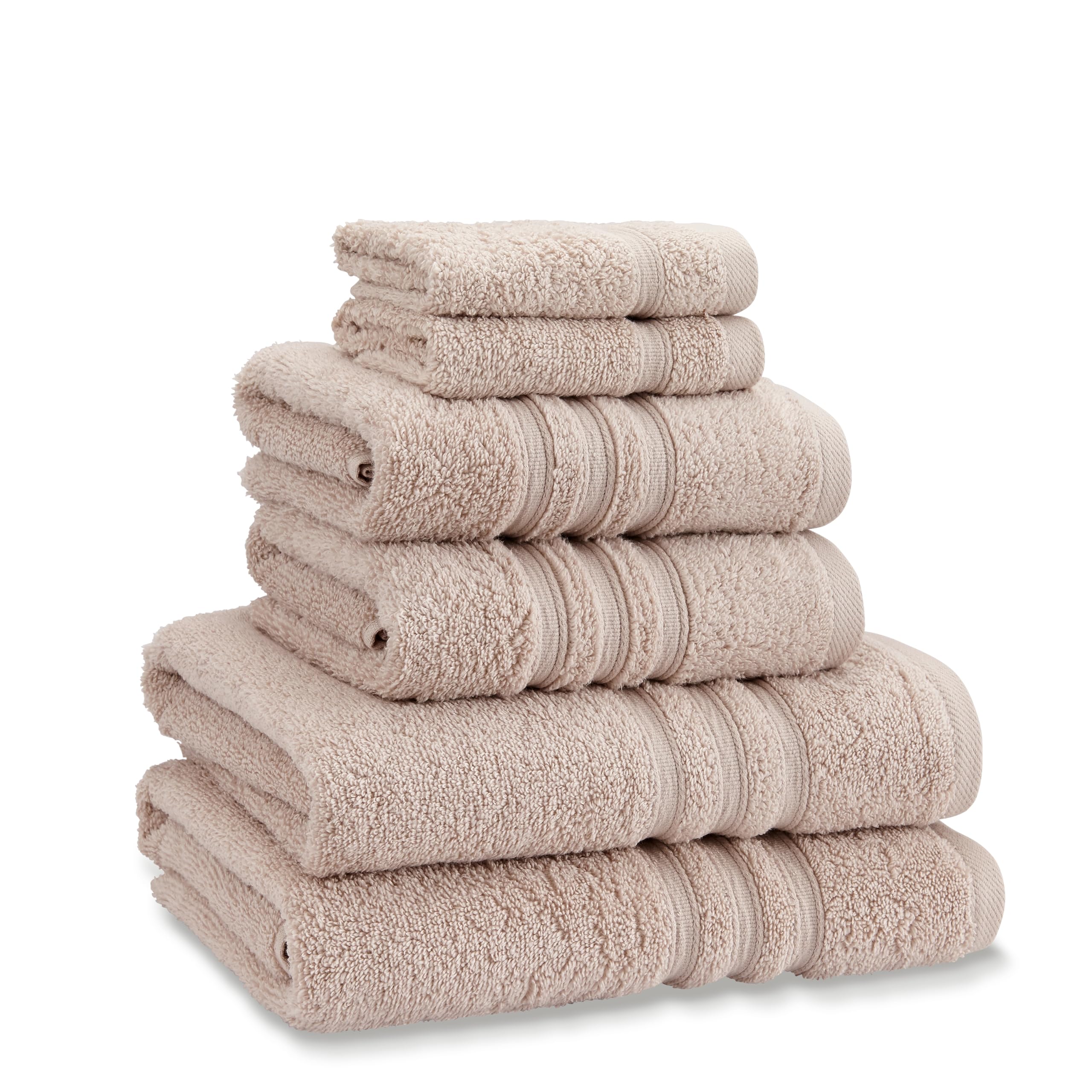 Catherine Lansfield Zero Twist Cotton 6 Piece Towel Bale Set Natural