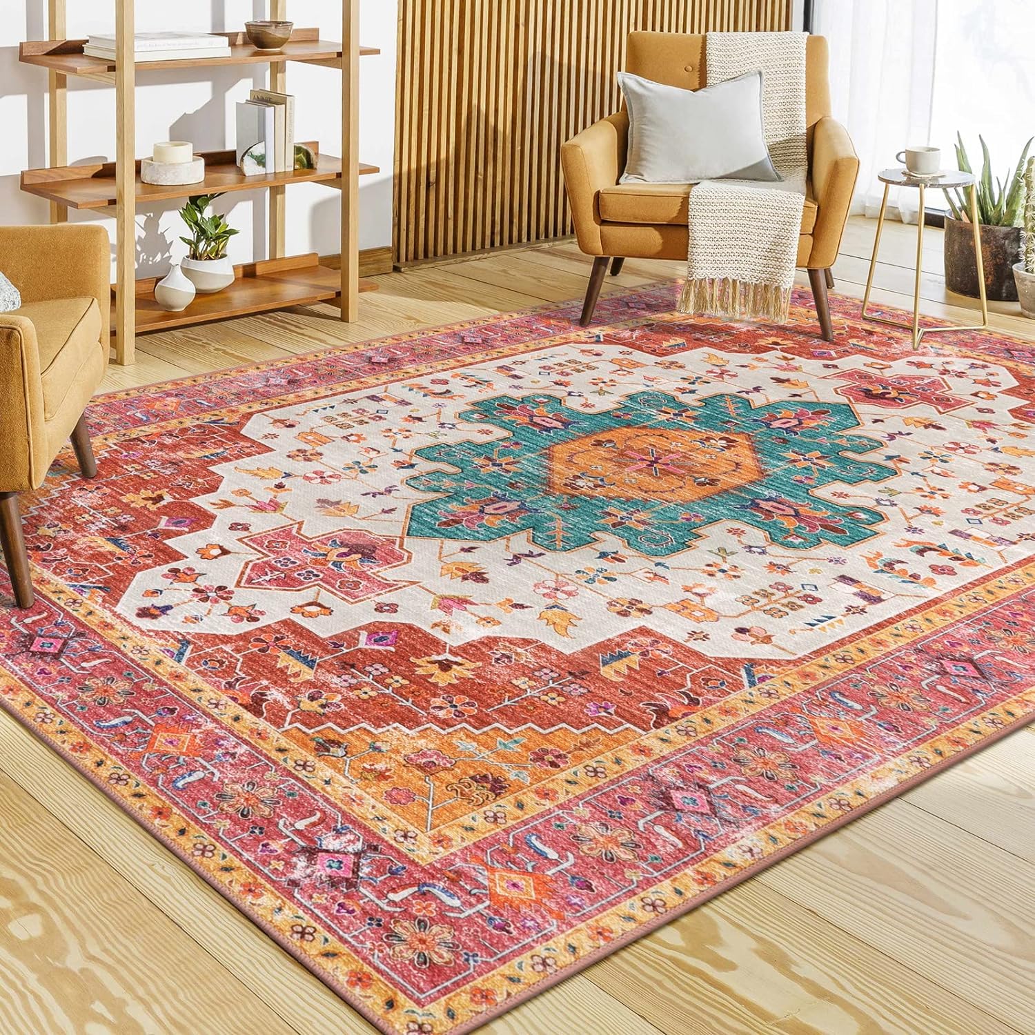 ishro home Premium 3D Printed Italian Carpets for Living Room/Bedroom/Home, Waterproof and Anti-Skid (5x7fts, Persian Pink) (B0D6VJN3JY) Amazon Price History, Amazon Price Tracker