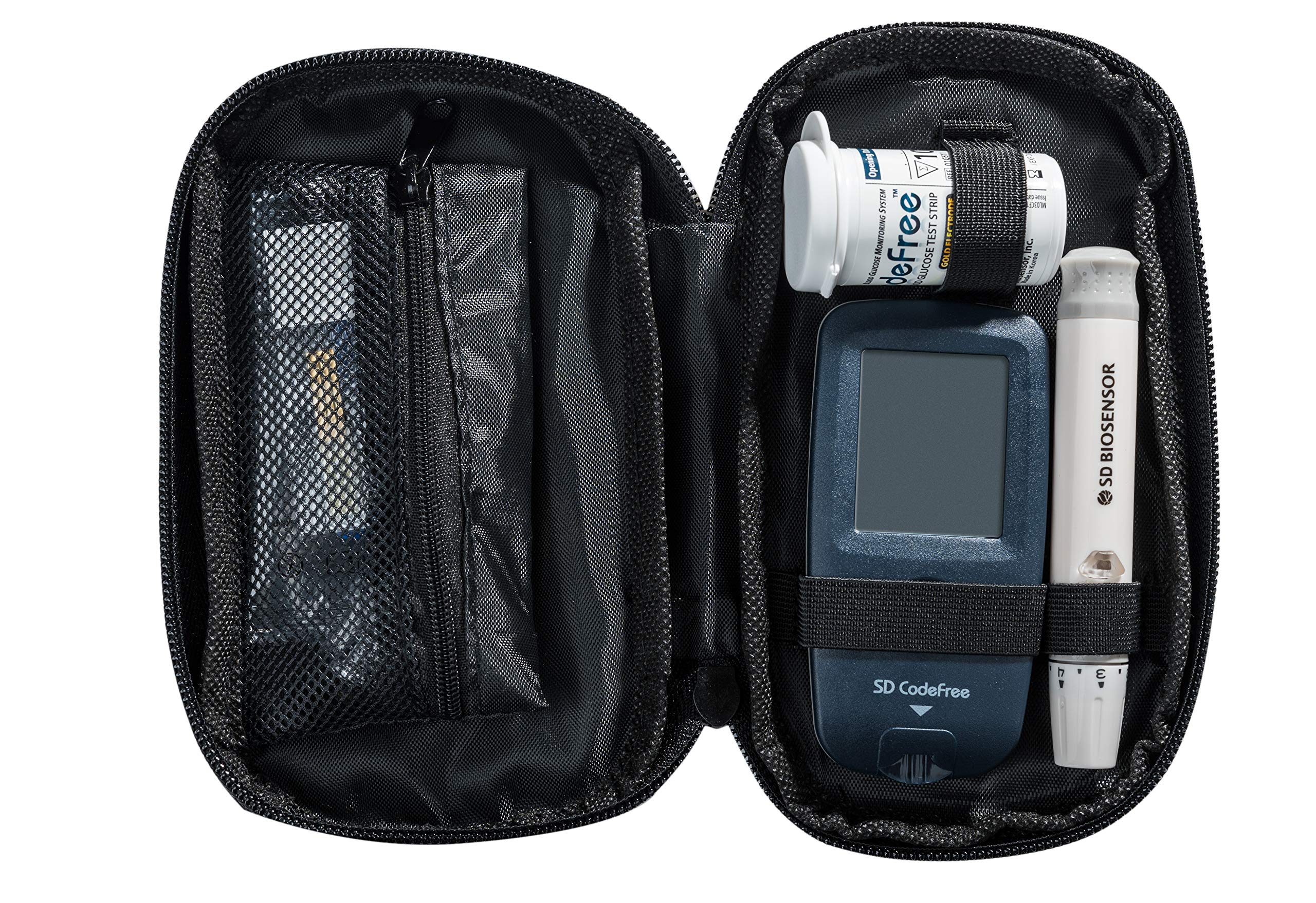 SD CodeFree Blutzuckermessgerät Set mit Teststreifen + 50 Blutzuckerteststreifen im Sparpack zur Diabetes-Kontrolle