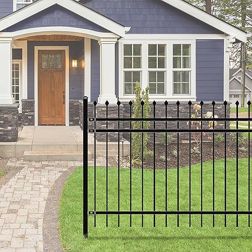 Miniatura 4 de ALEKO Kit de valla de seguridad  Panel de valla de acero para bricolaje  Panel de valla de jardín  Panel de valla antioxidante  Cercado moderno