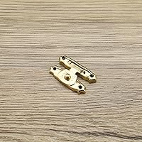 Vista 6 de 36 pestillos de cerrojo de bronce antiguo, mini bisagras con tornillos, mini cerrojos de armario, accesorios decorativos para caja de joyería, caja