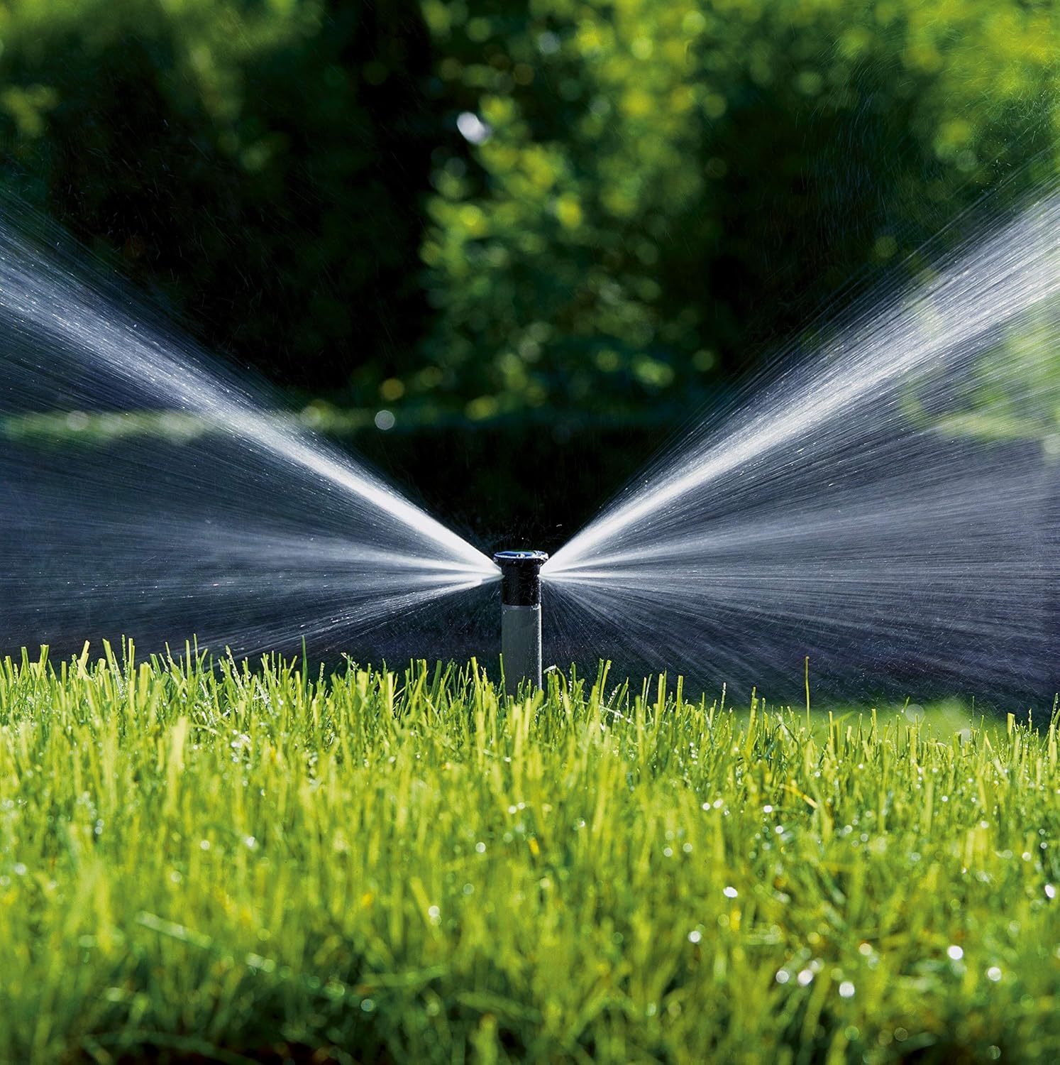 Gardena Sprinkler System Pop-up Sprinkler S-CS: Irrigation System for Narrow lawns from 6 to 24 m², Range up to 12 m, with Micro Strip Sprinkler, 1/2" Female Thread (01552-29)