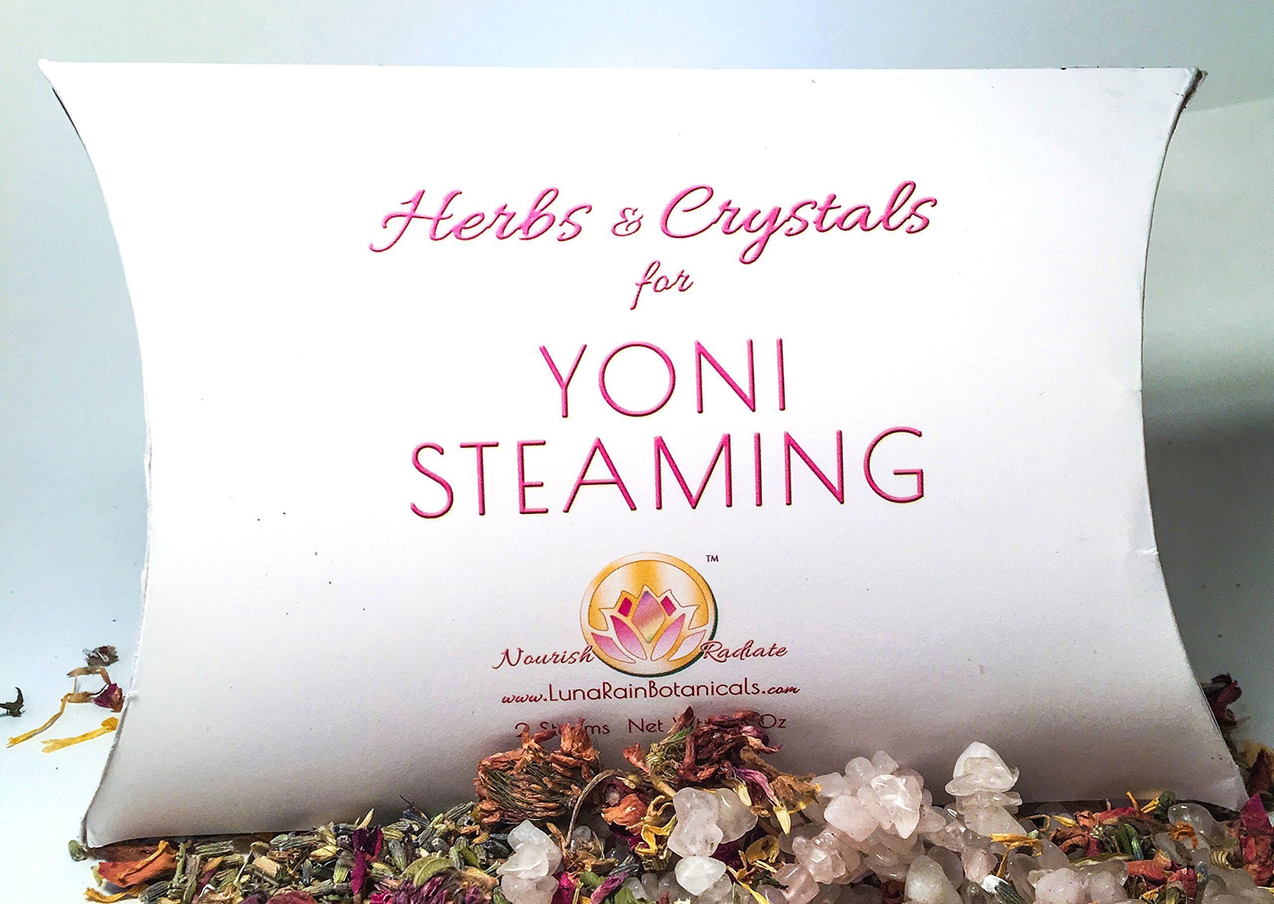 Herbs and Crystals for Yoni Steaming by Luna Rain Botanicals - Month's Supply