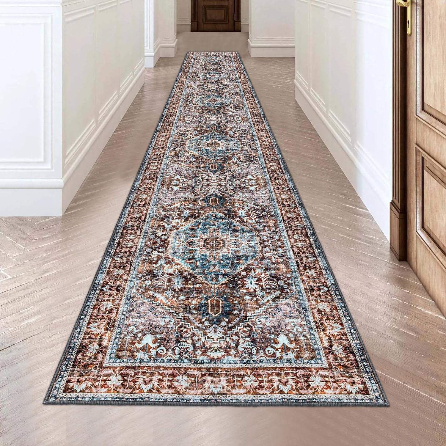 KOZYFLY Runners for Hallways 2x12 Ft Extra Long Washable Kitchen Runner