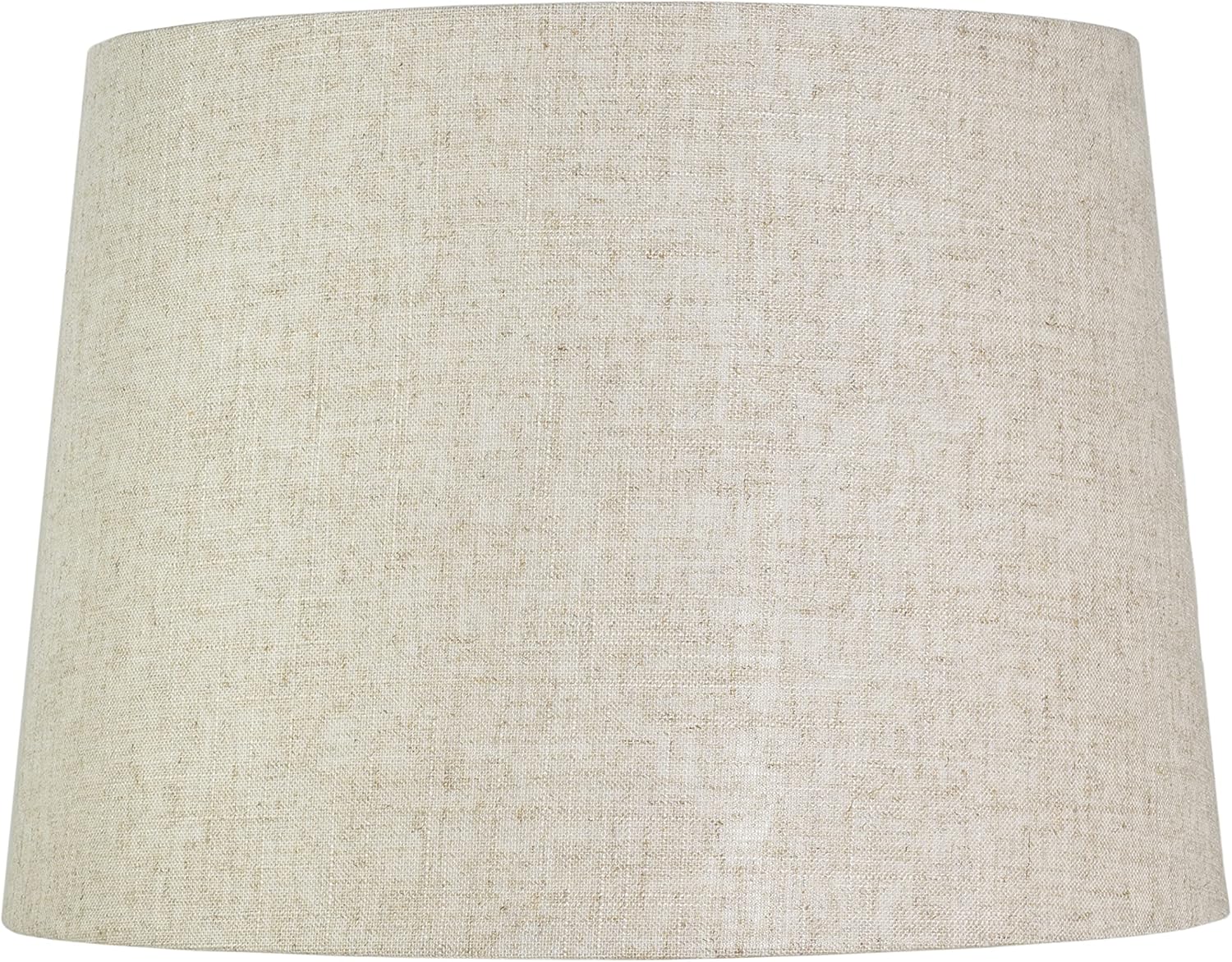 Urbanest French Drum Lampshade,Textured Flax Linen, 12-inch By 14-inch By 10-inch, Spider, Gray Tone