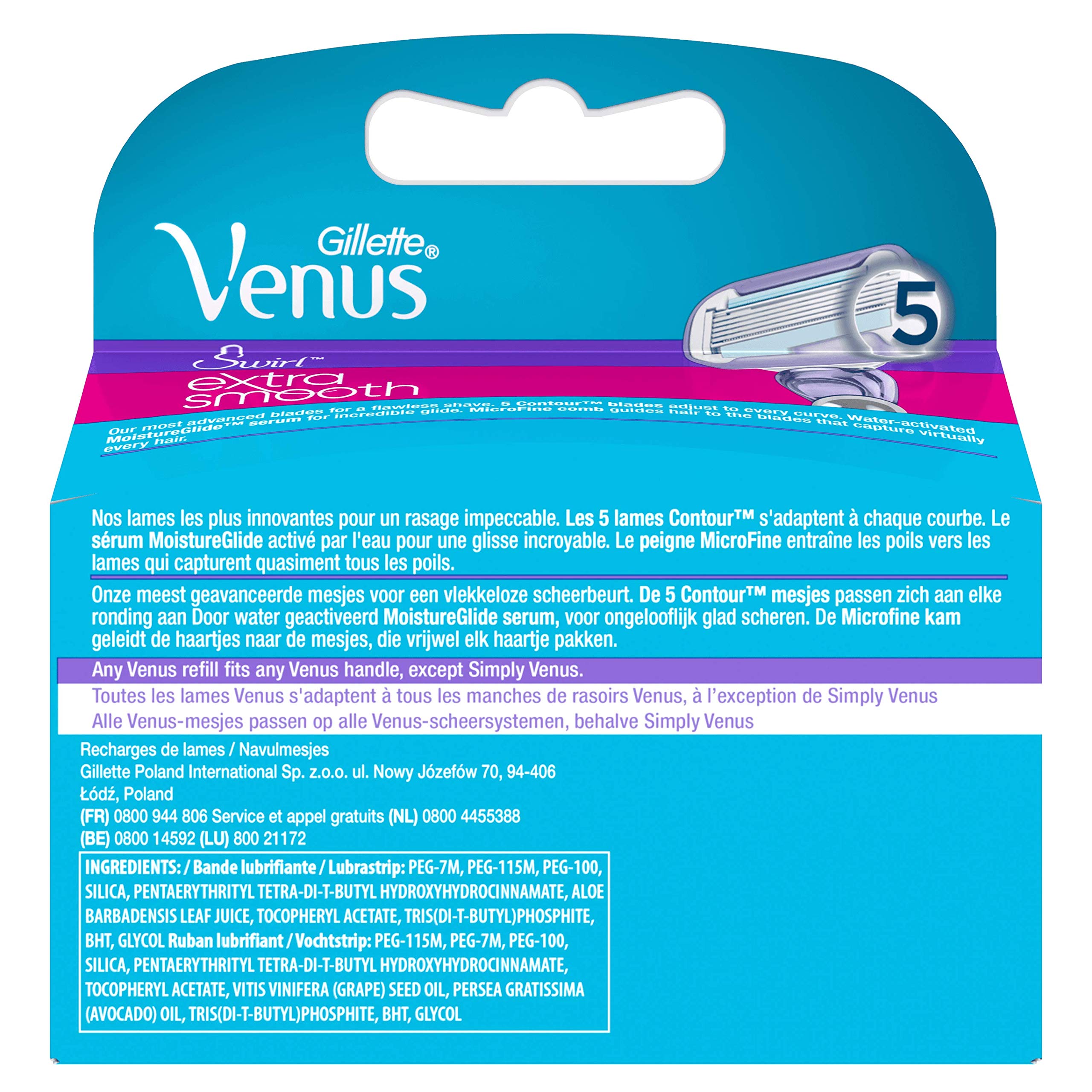 Gillette Venus Extra Smooth Swirl Rasoir Femme, 3 recharges