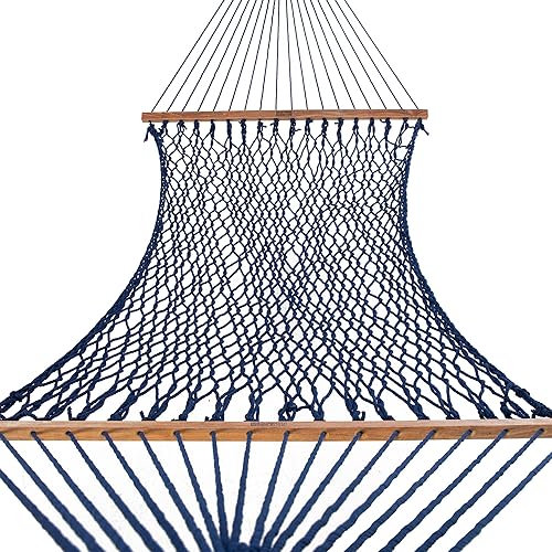 Miniatura 10 de Nags Head Hammocks Hamaca de cuerda de cuerda de tweed de avena verde con cadenas de extensión gratis y ganchos para árboles, hecha a mano en los