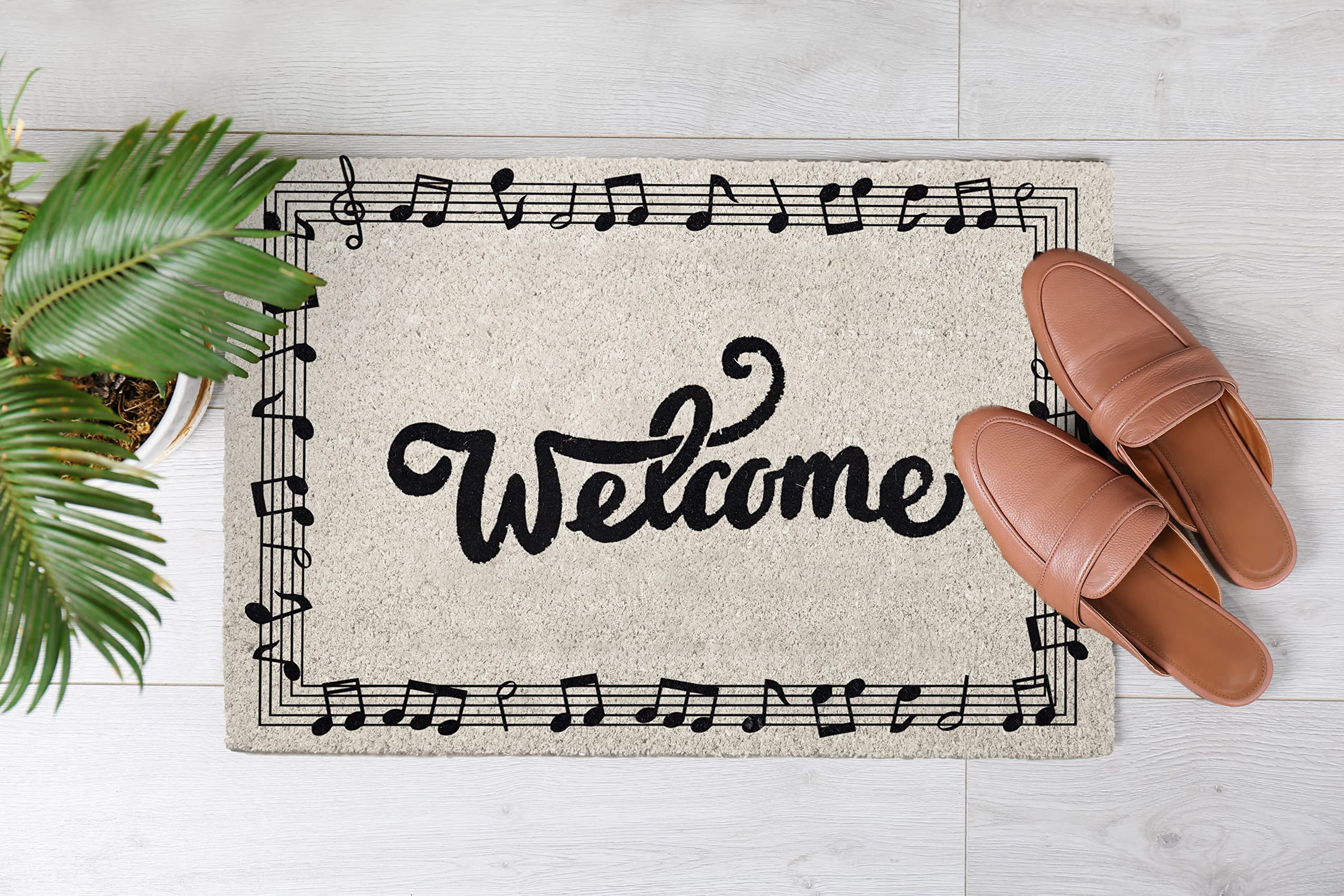 Zerbino In Cocco Dipinto A Mano Fisura - 70x40cm, Design Moderno Con Fondo Antiscivolo - Foto 3