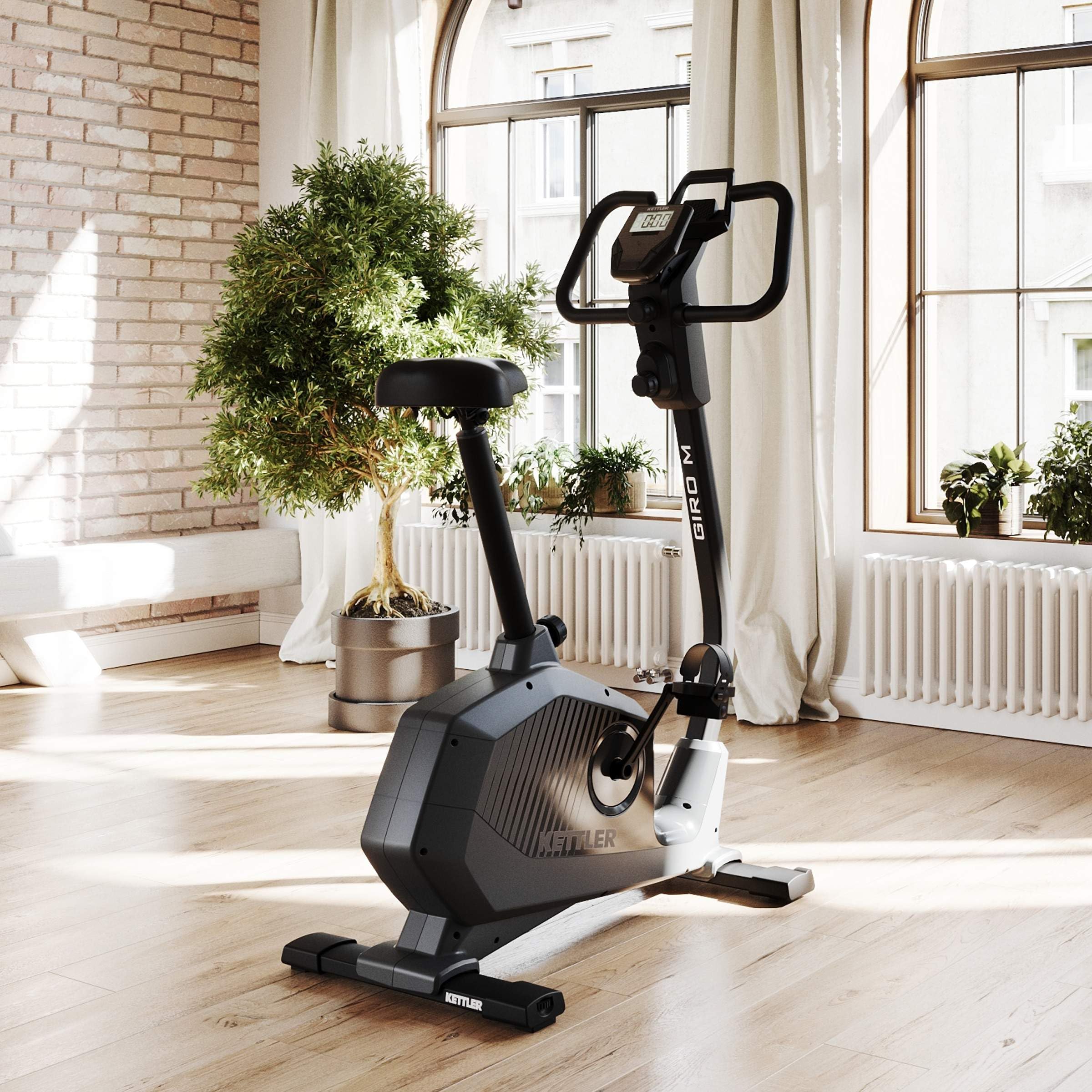 Kettler Sport GIRO M Exercise Bike | 6 kg Inertia Mass | High Weight Load 130 kg | Transport Wheels