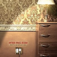 Vista 5 de ENERLITES Placa decorativa doble de metal para interruptor o receptáculo, placa de pared de acero inoxidable, resistente a la corrosión