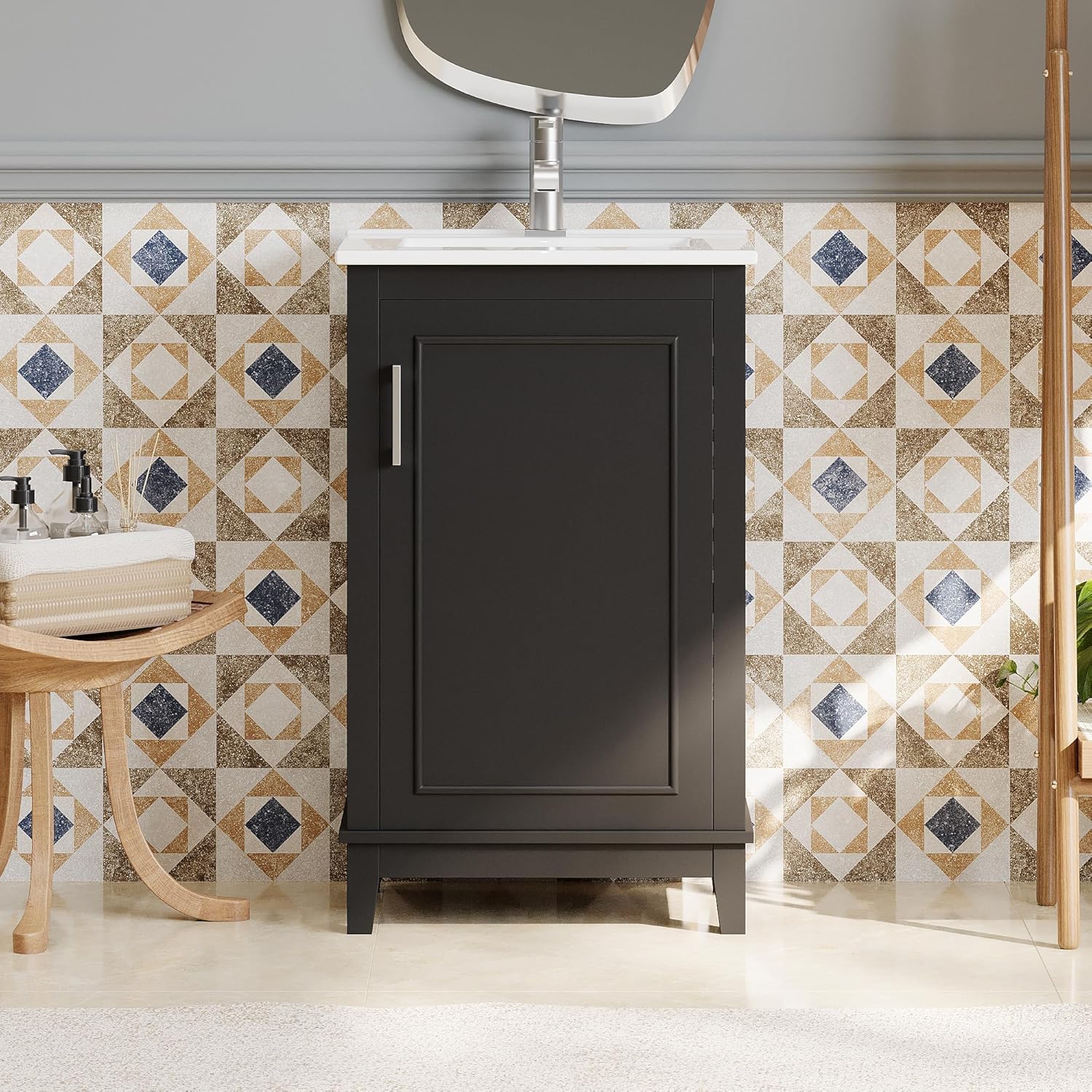 Merax 20" Small Bathroom Vanity Sink, Bathroom Vanity with