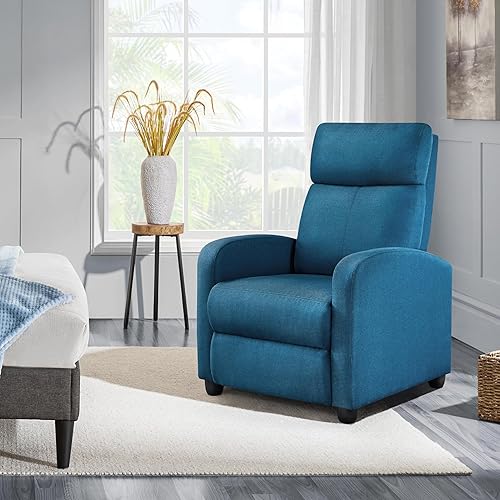 Miniatura 53 de Yaheetech - Sillón reclinable, moderno sofá reclinable individual, asientos de cine en casa Negro -,Beige,Marrón,Gris,Beige Bronceado,Azul,Rojo