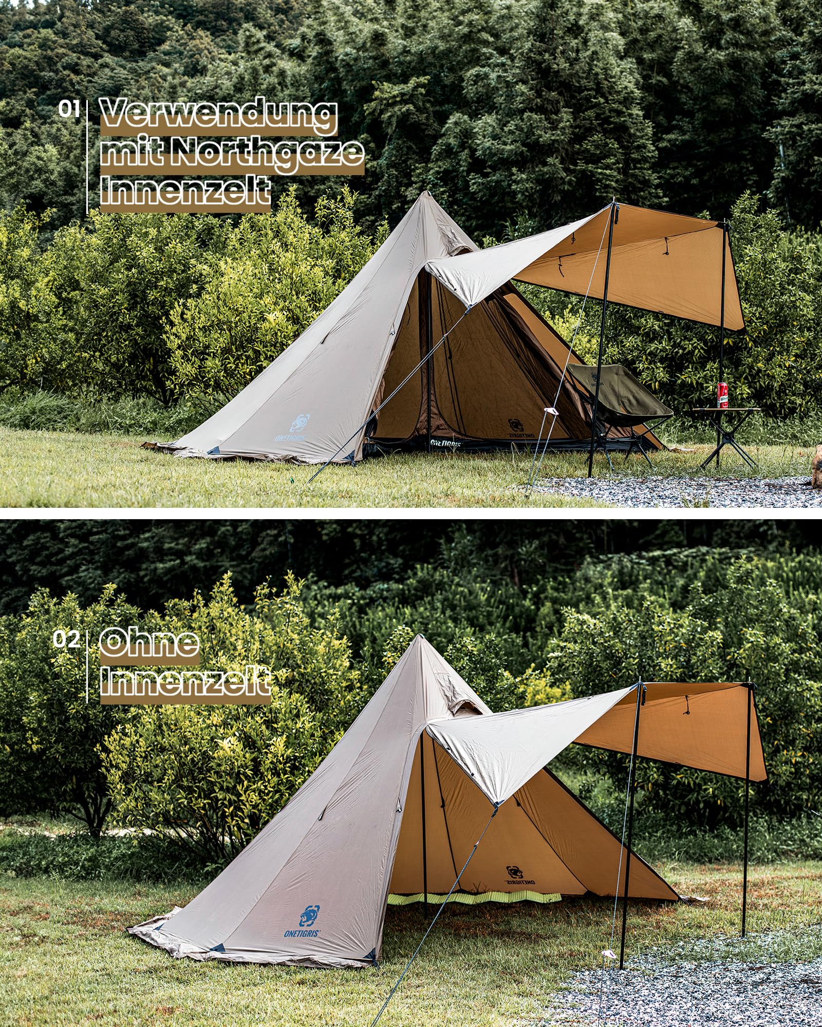OneTigris Nordgauze tipi namiot