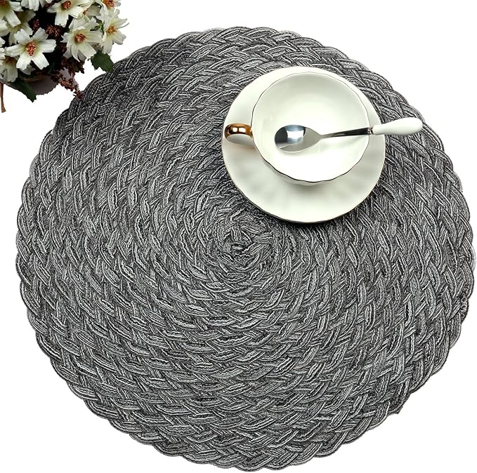 Topotdor Round Placemats HeatResistant Stain Resistant