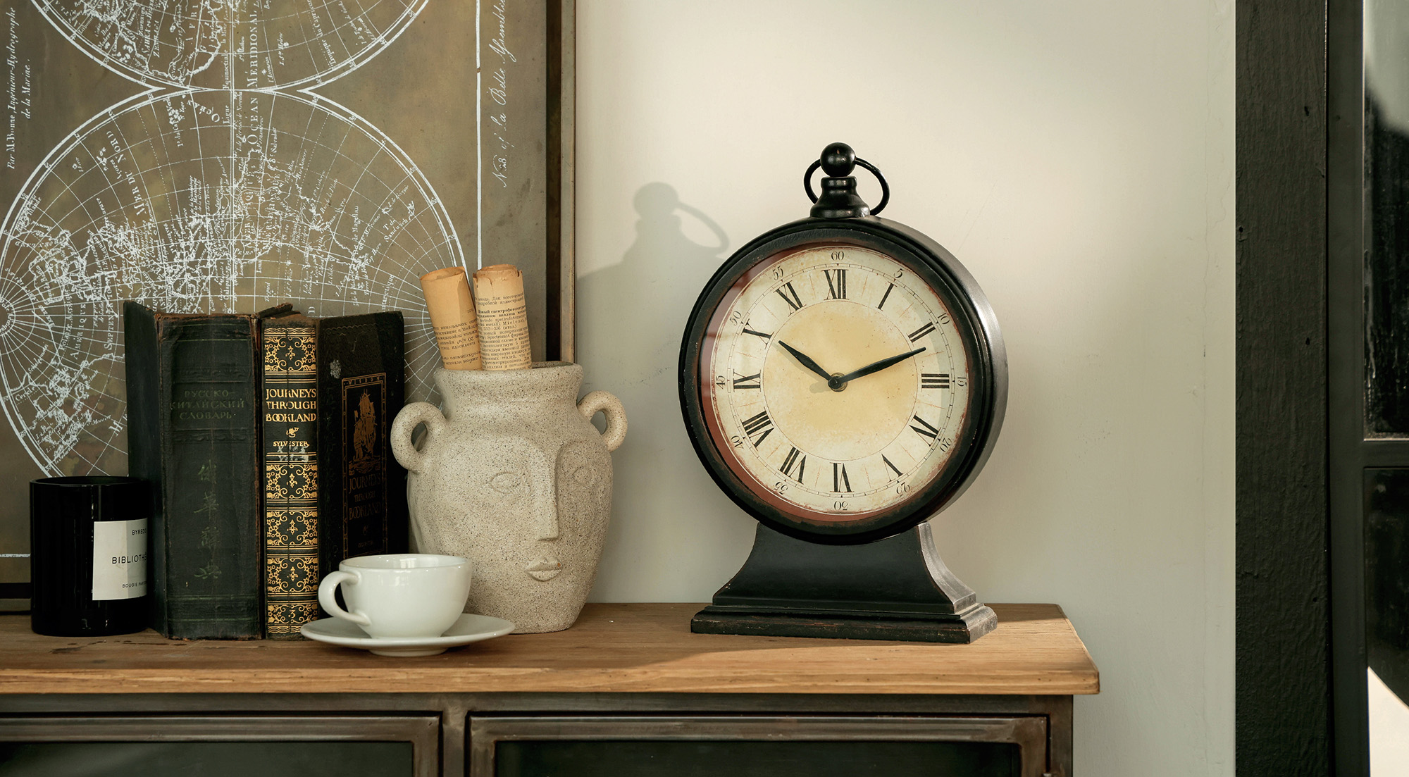 Amazon.com: NIKKY HOME Vintage Black Mantel Clocks for Fireplace