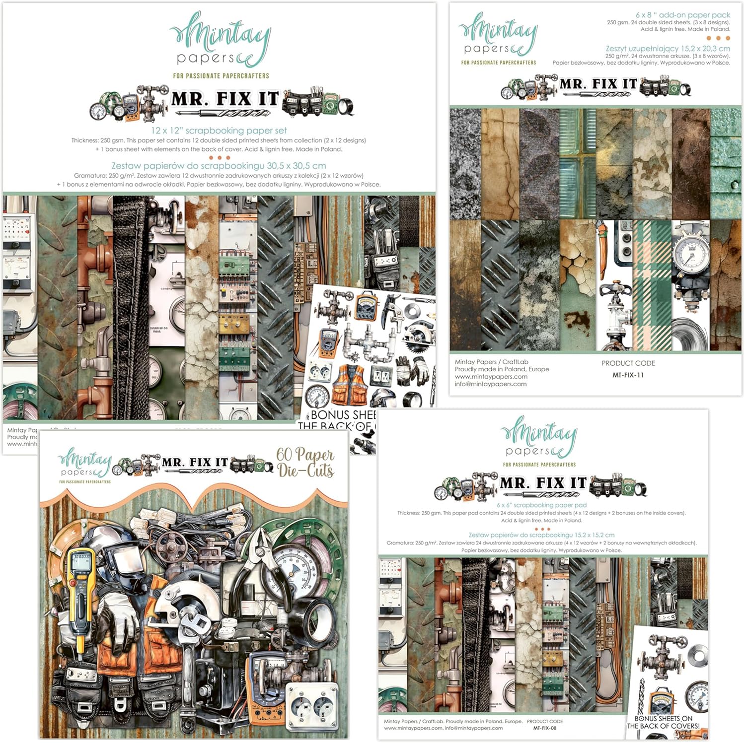 New Hampshire Craftworks Mintay Papers Mr. Fix It Collector’s