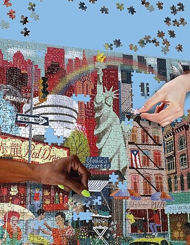 Miniatura 2 de eeBoo: Piece and Love New York Life - Rompecabezas cuadrado de 1000 piezas para adultos y familias, incluye piezas brillantes, resistentes y polvo