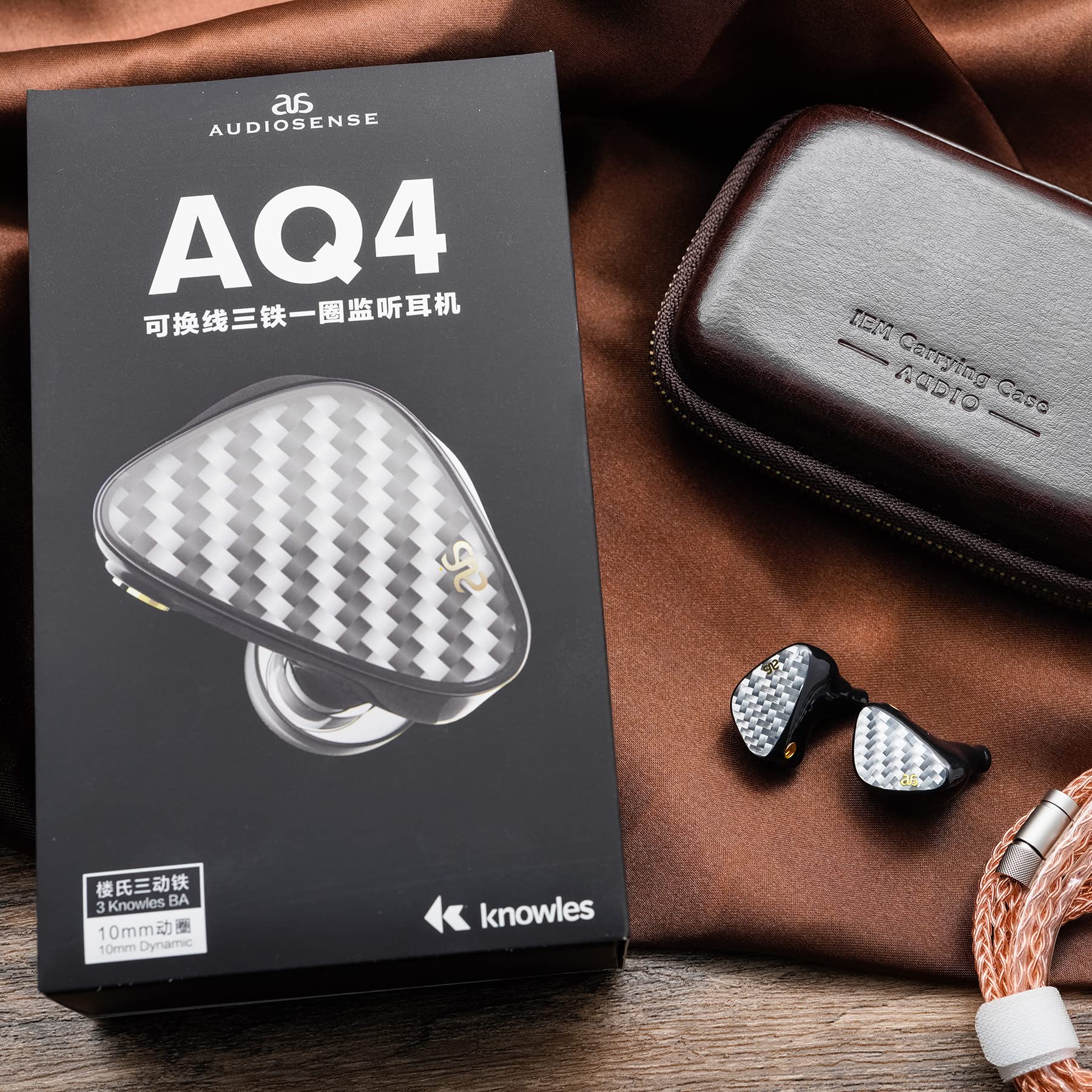 Amazon.co.jp: AUDIOSENSE AQ4 2022新しいハイブリッドIEM、3BA