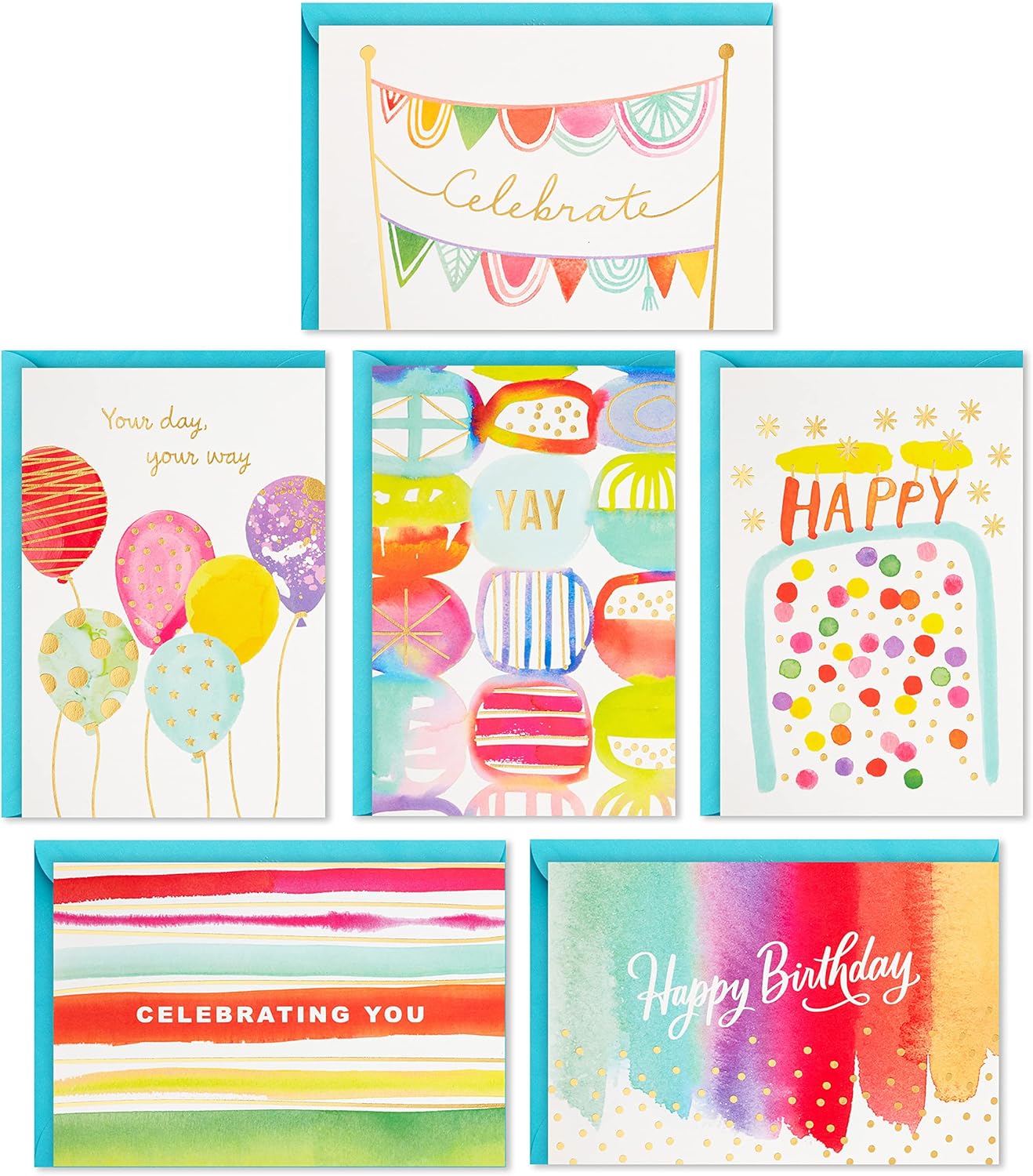 Hallmark Birthday Cards Assortment, 36 Cards with Envelopes & Birthday Cards Assortment, 36 Cards with Envelopes